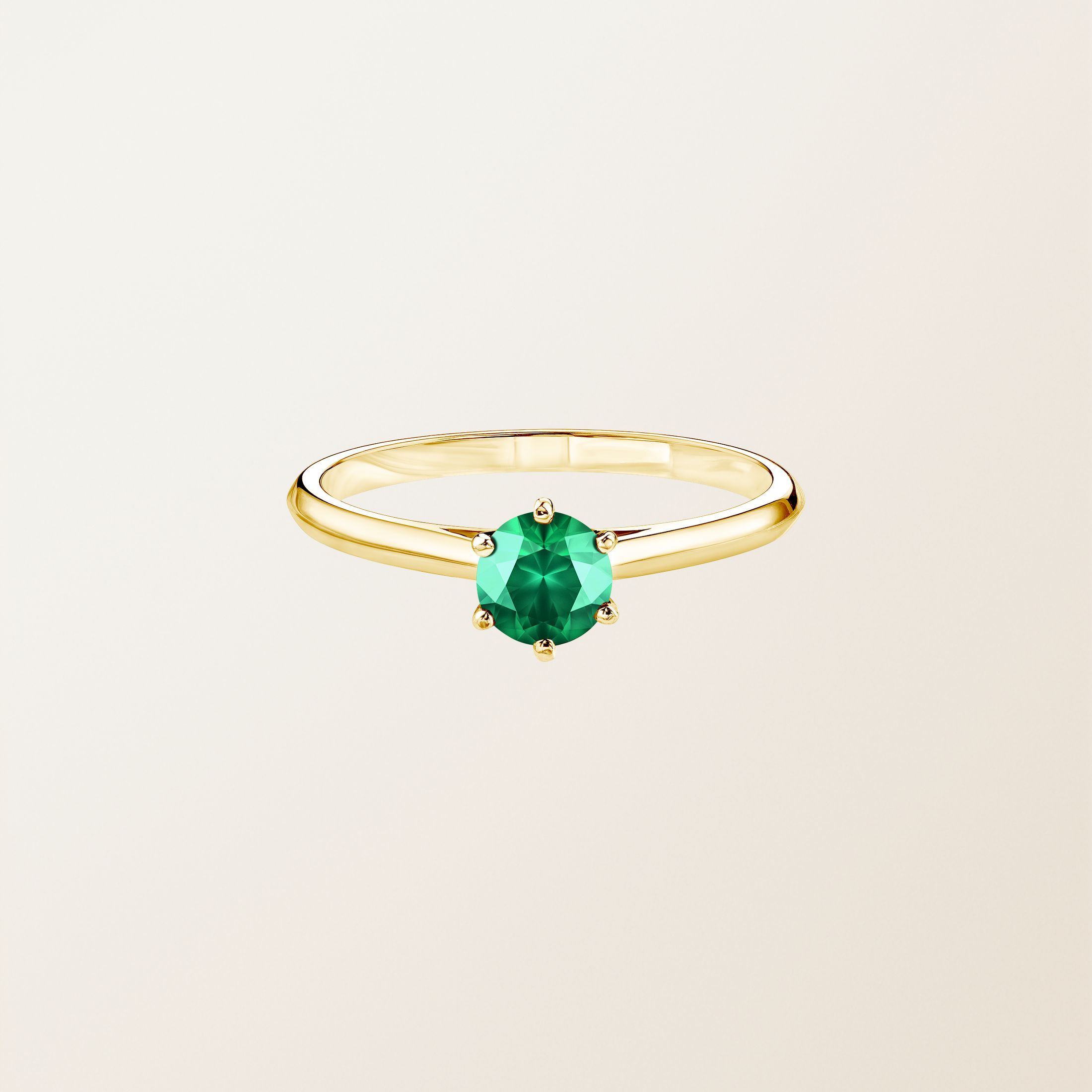 Bague Or jaune 18 cts Emeraude Little Lady