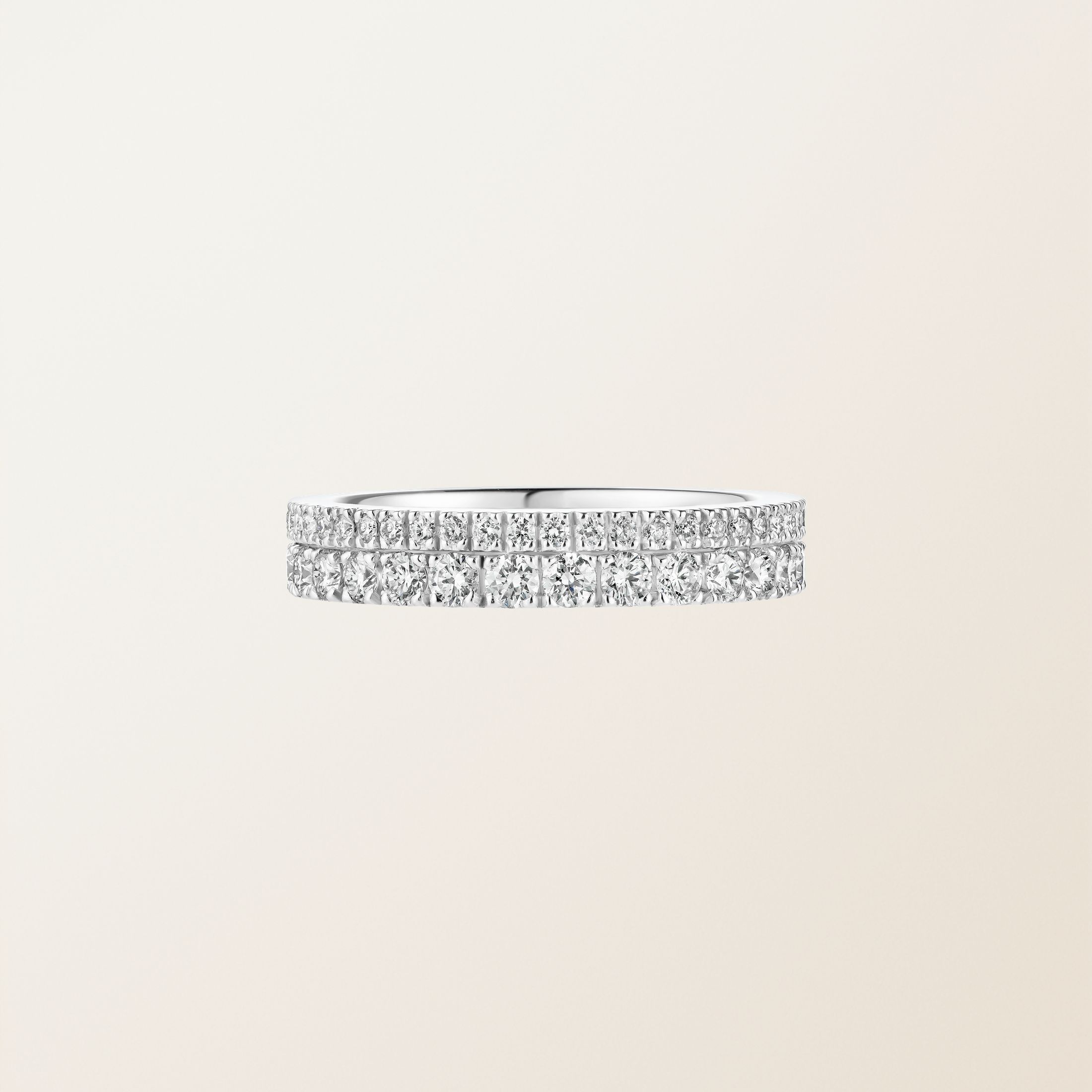 18K Weißgold Diamant Duo Pavée