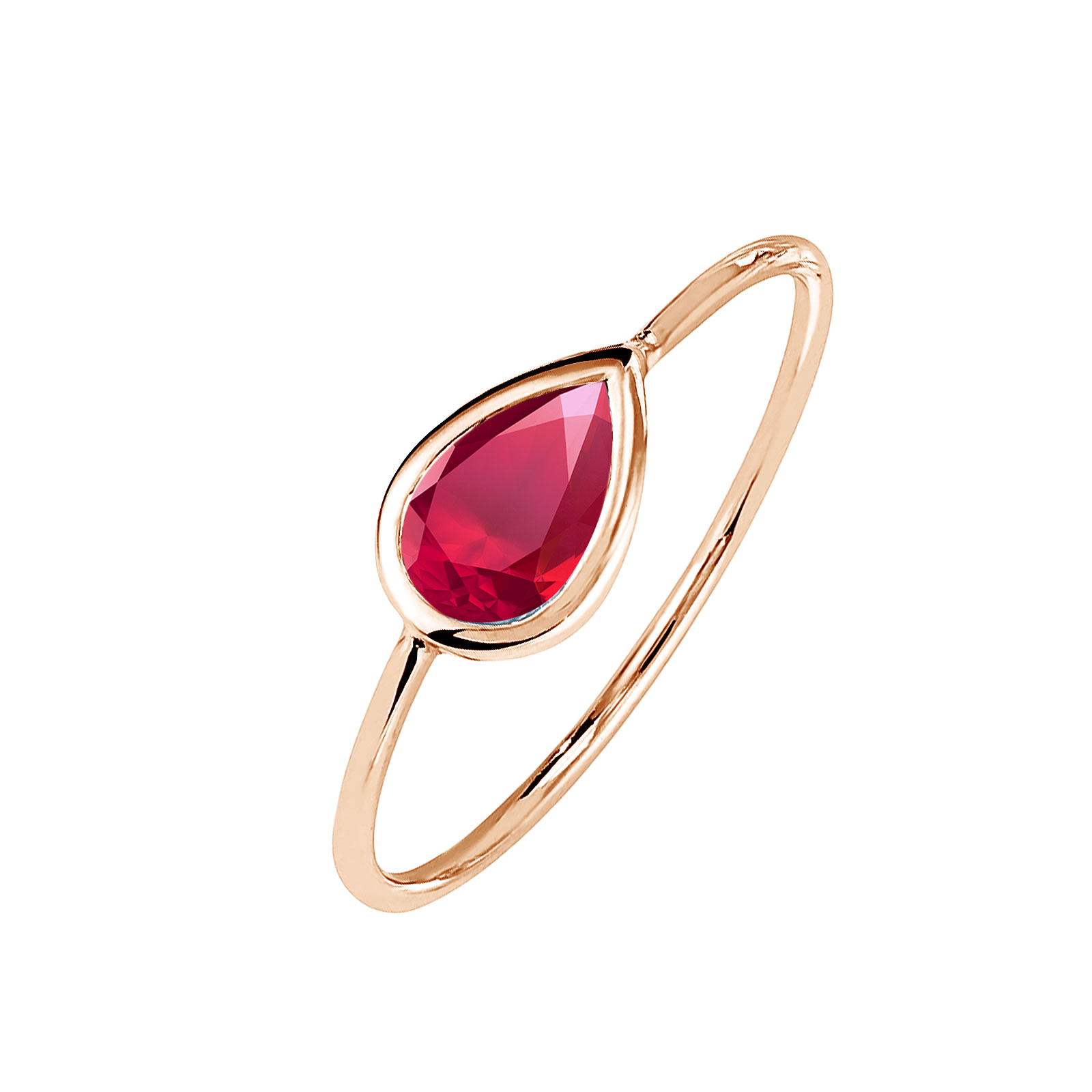 Bague Or rose Rubis Gemmyorama 1