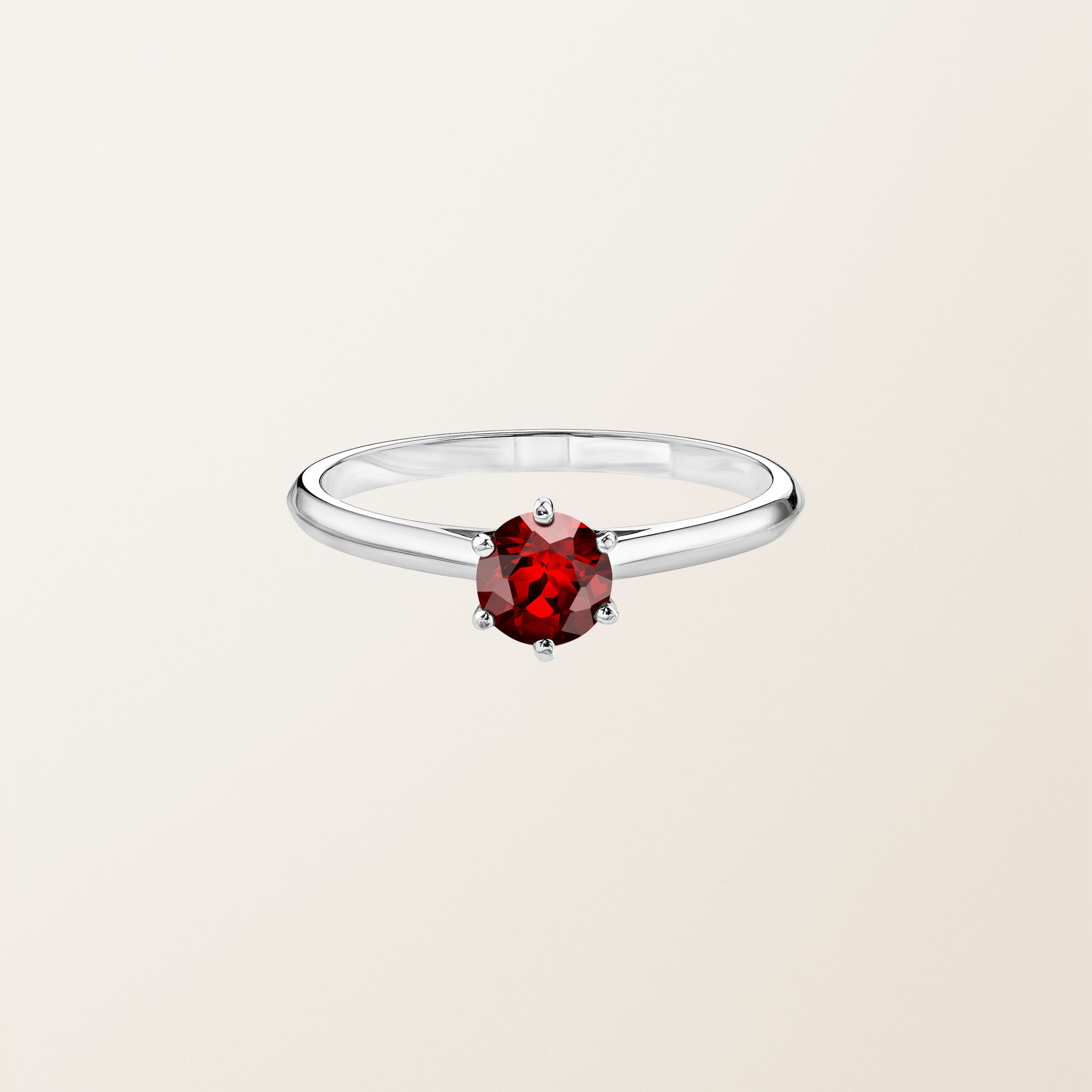 Bague Platine Grenat Little Lady