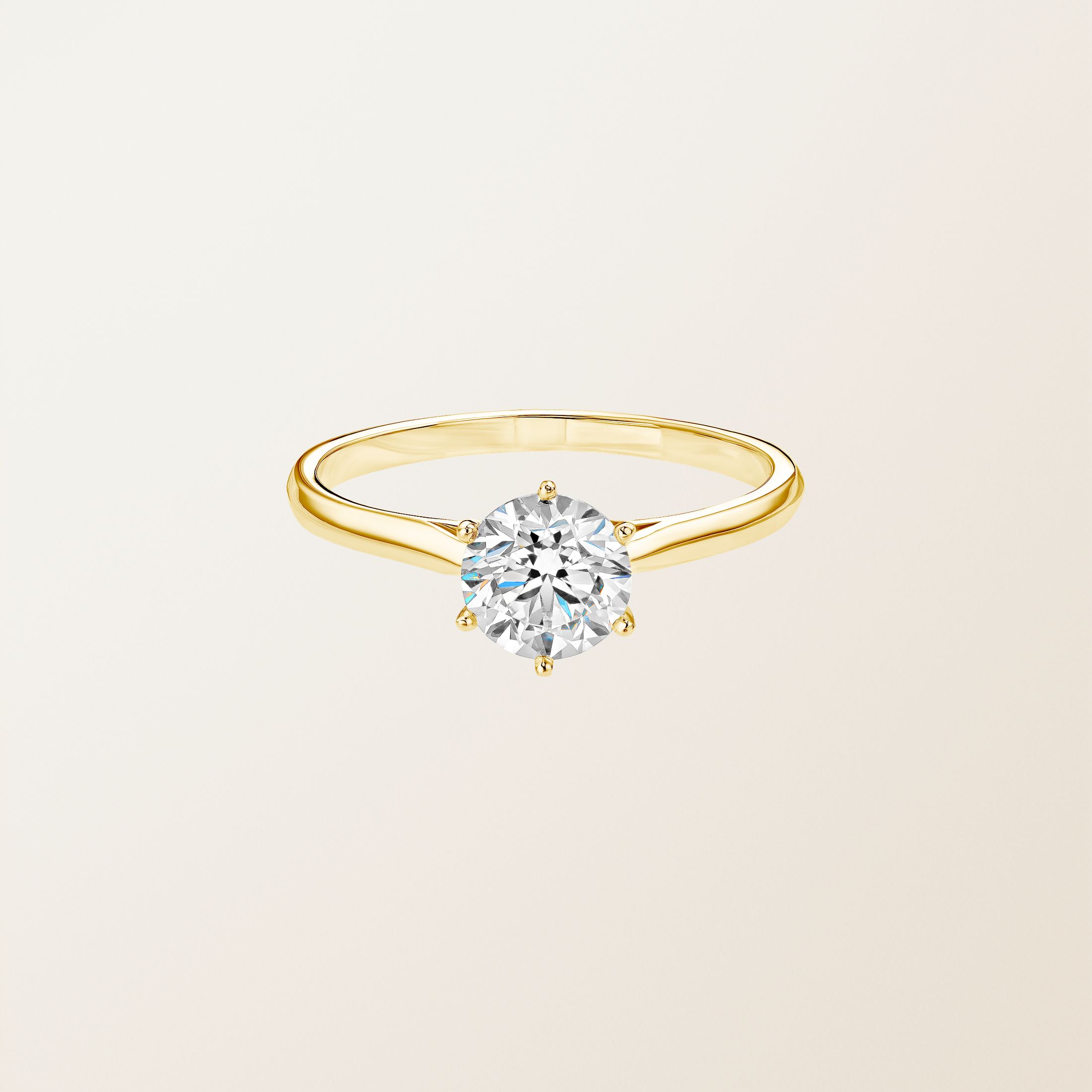 Bague Or jaune 18 cts Diamant Lady