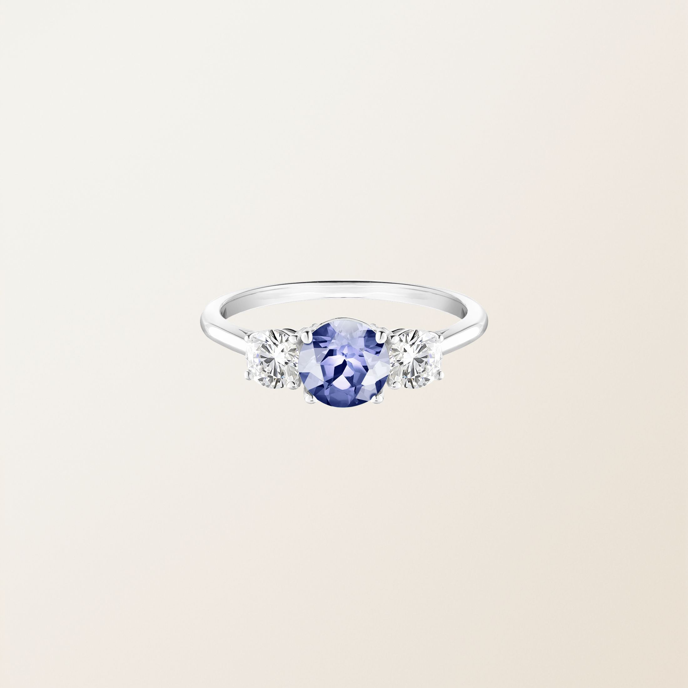Bague Or blanc 18 cts Tanzanite Little Lady Duo