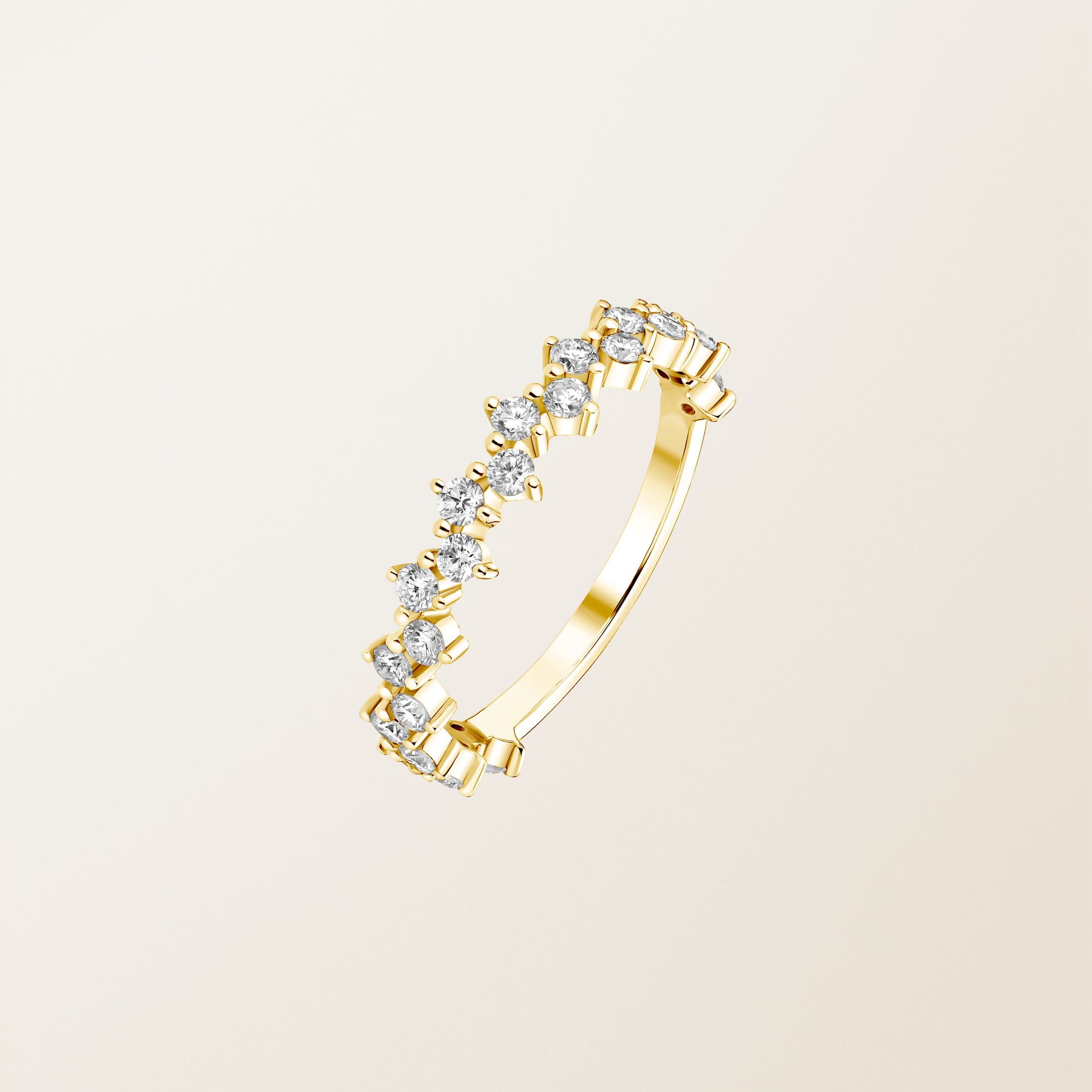 Bague Or jaune 18 cts Diamant Paris 1901 M
