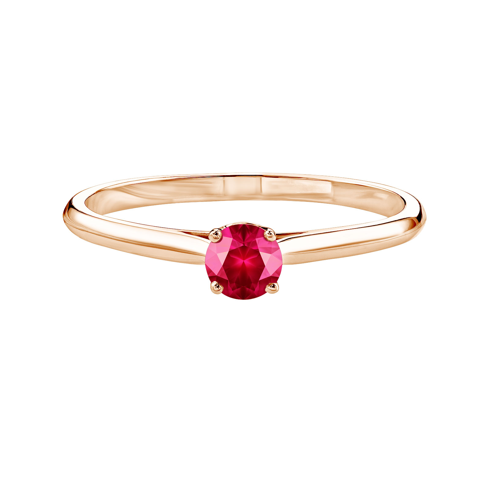 Bague Or rose Rubis Baby Lady 1