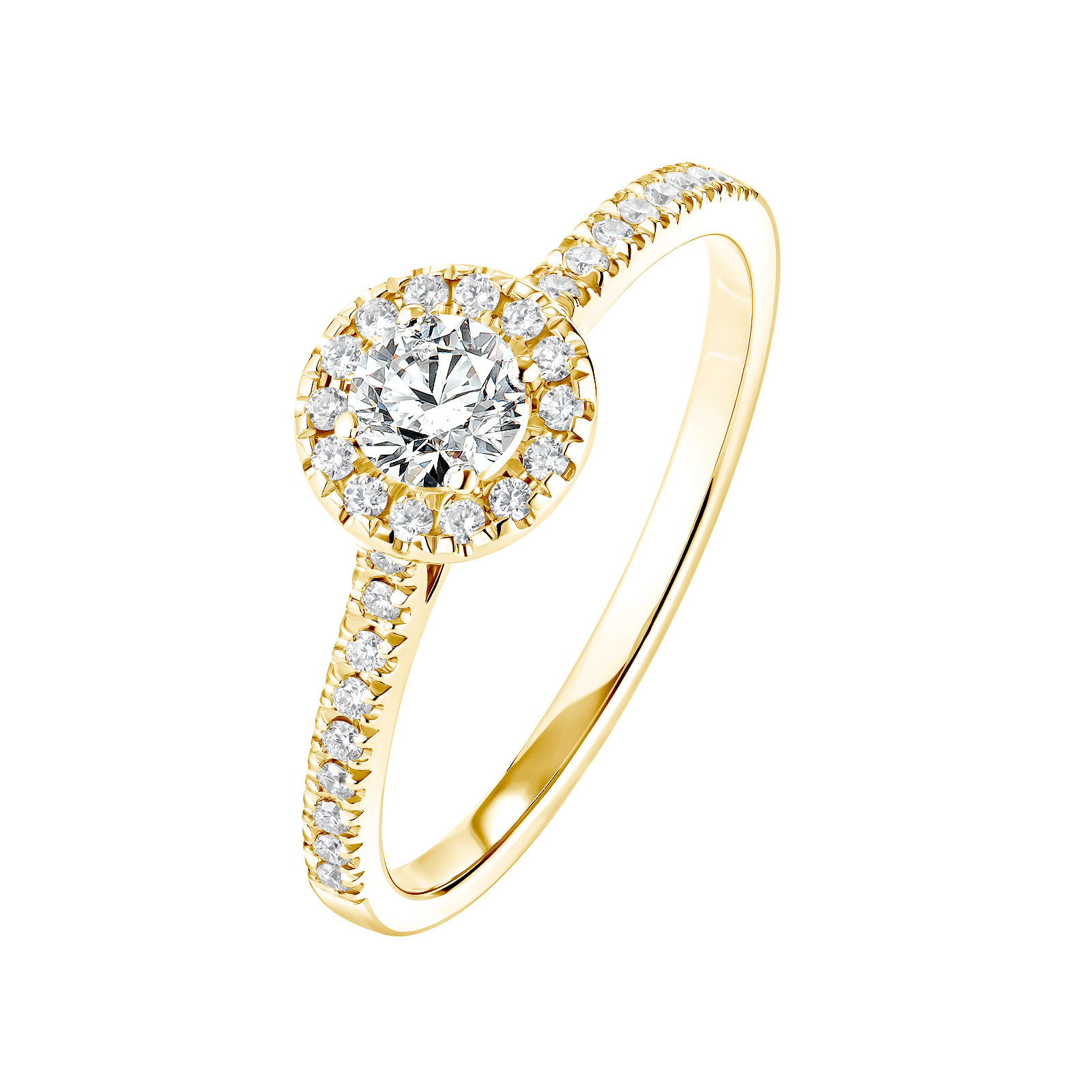 Bague Or jaune Diamant Rétromantique S Pavée 1