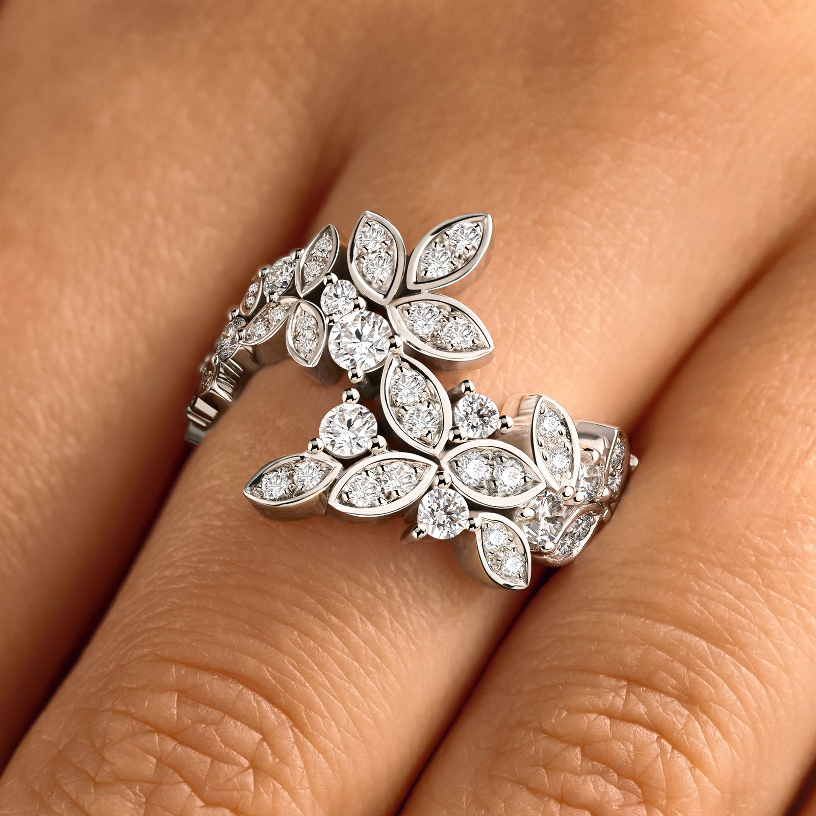 Bague Or blanc Diamant EverBloom Alta 3