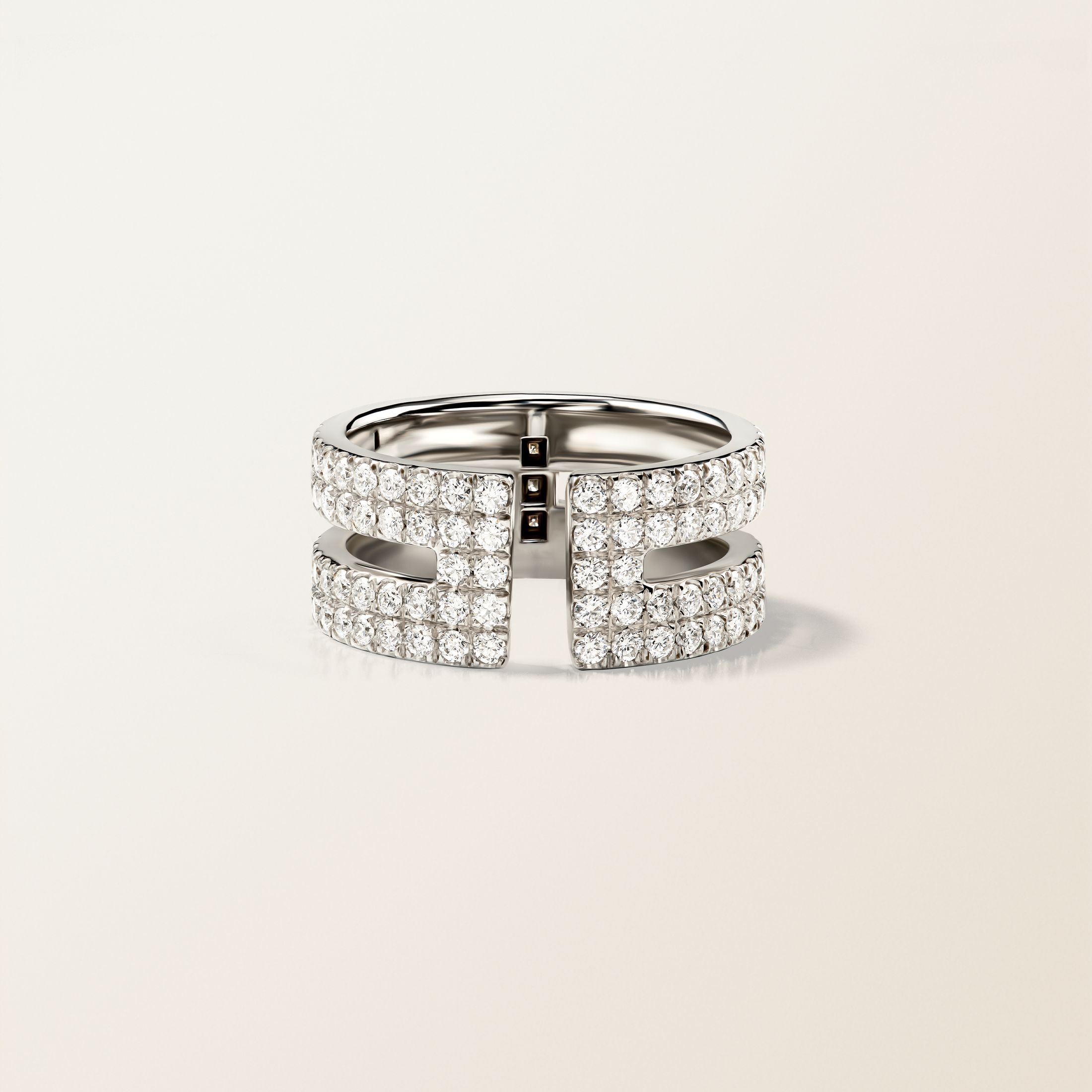 リング 18金ホワイトゴールド ダイヤモンド Ariane Prima