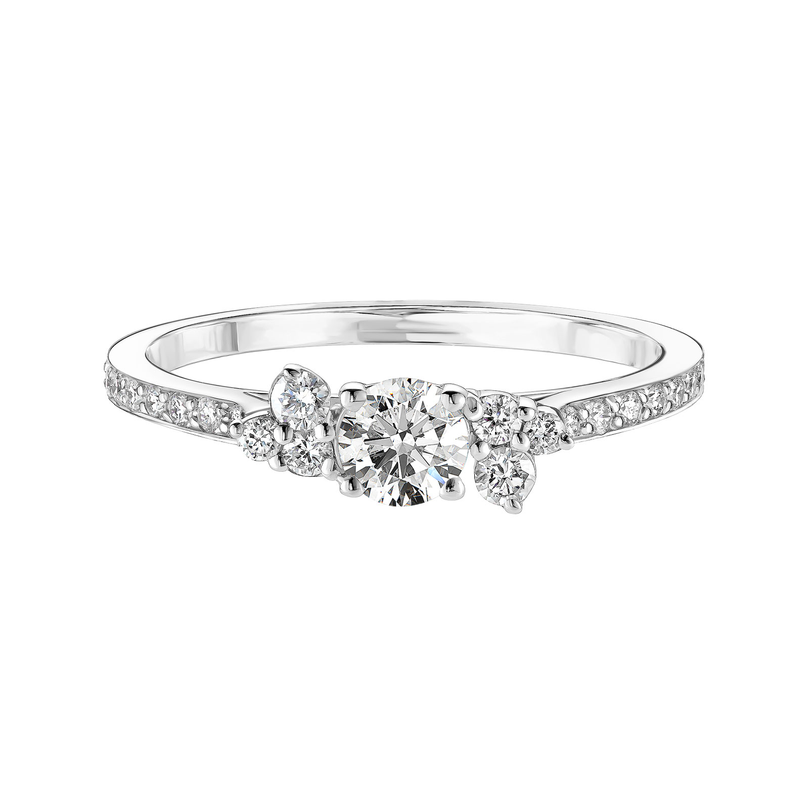 Bague Or blanc Diamant Baby EverBloom Pavée 1