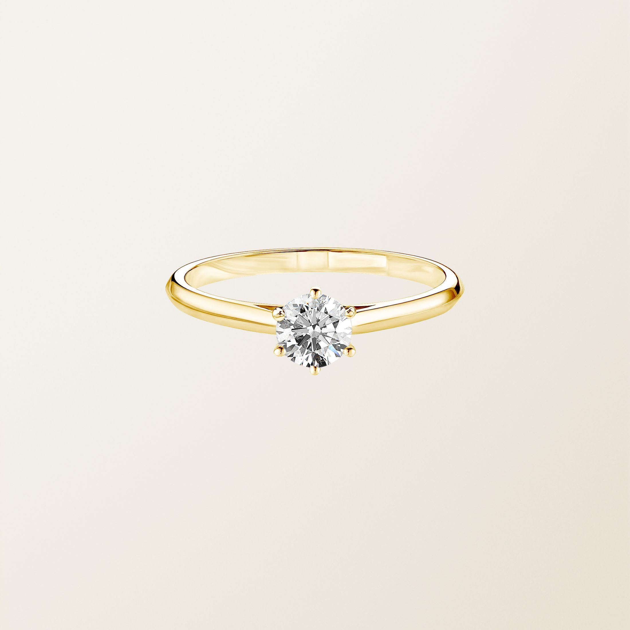 Bague Or jaune 18 cts Diamant Little Lady 0,4 ct