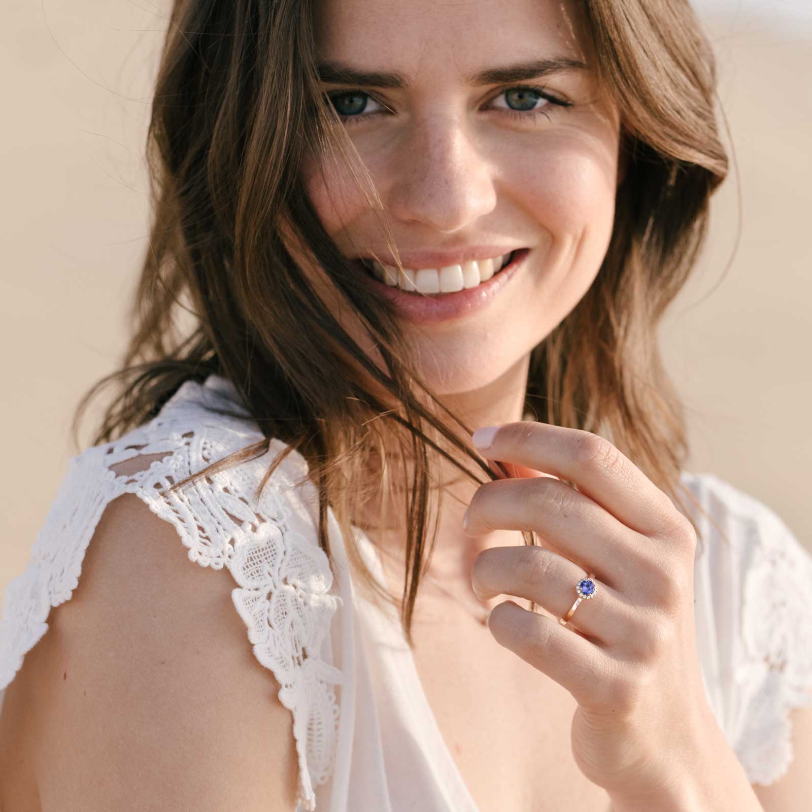 Ring White gold Tsavorite and diamonds Rétromantique M 4