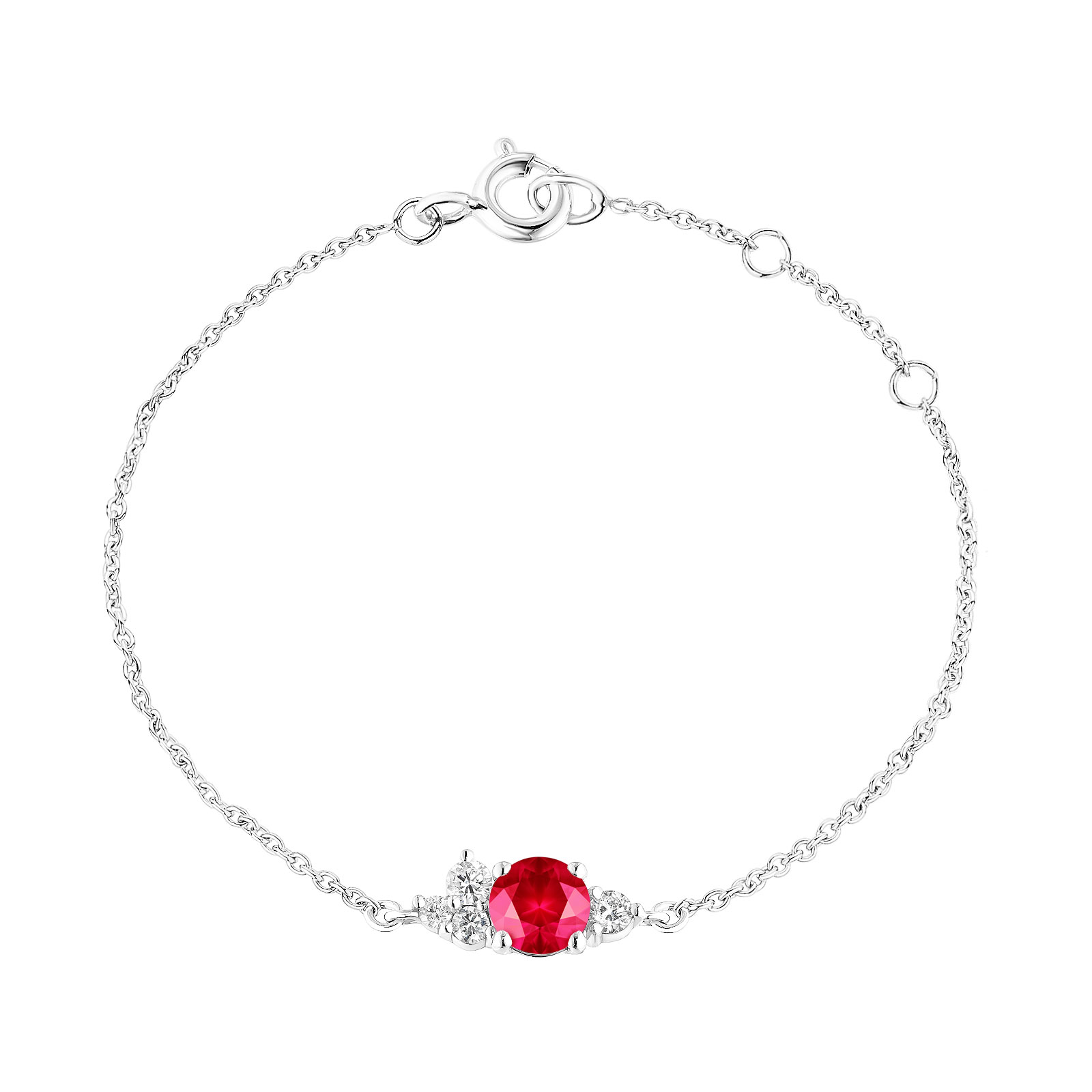 Bracelet Or blanc Rubis et diamants Baby EverBloom 1