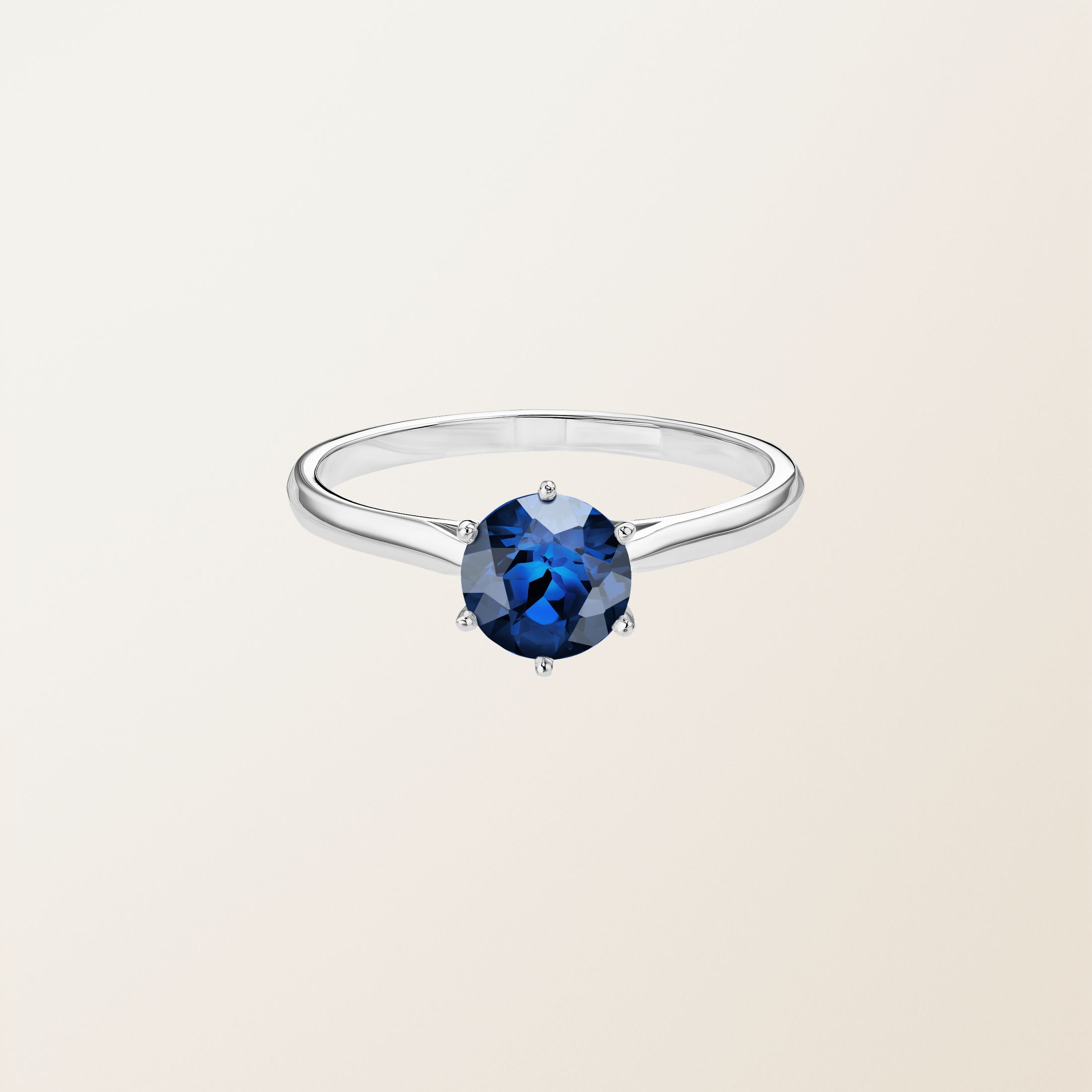 Bague Or blanc 18 cts Saphir Lady