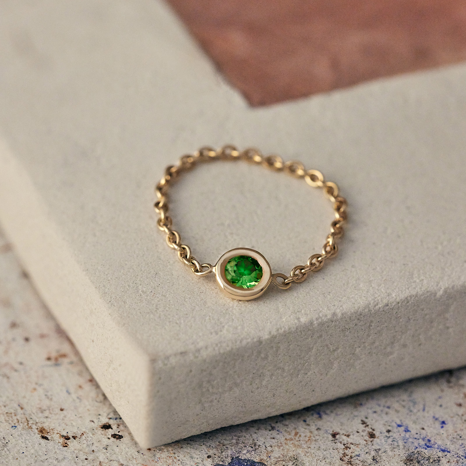 Ring Rose gold Tsavorite Gemmyorama Solo 4