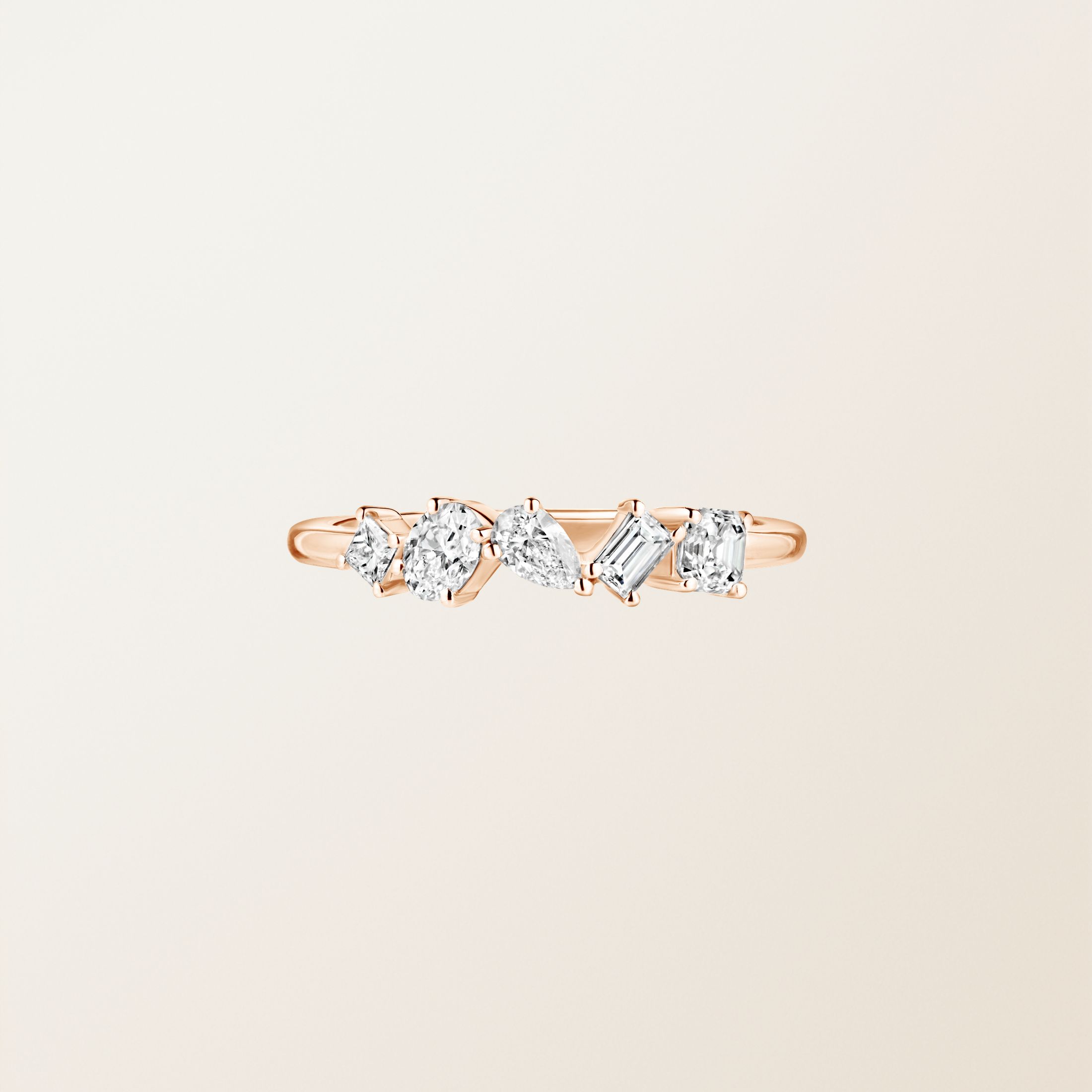 Bague Or rose 18 cts Diamant Primavera