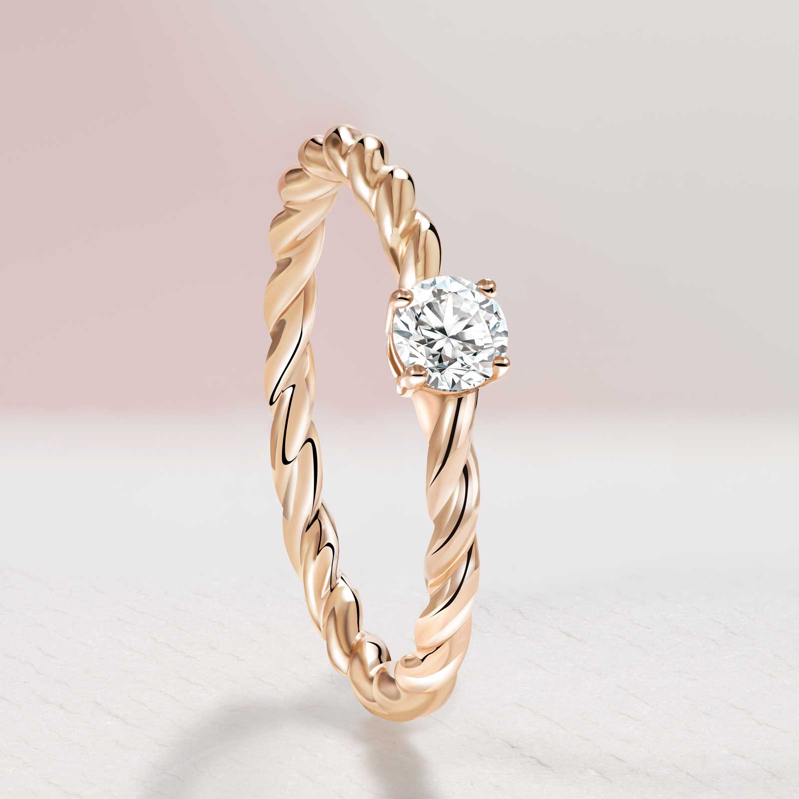 Bague Platine Diamant Capucine 4 mm 5