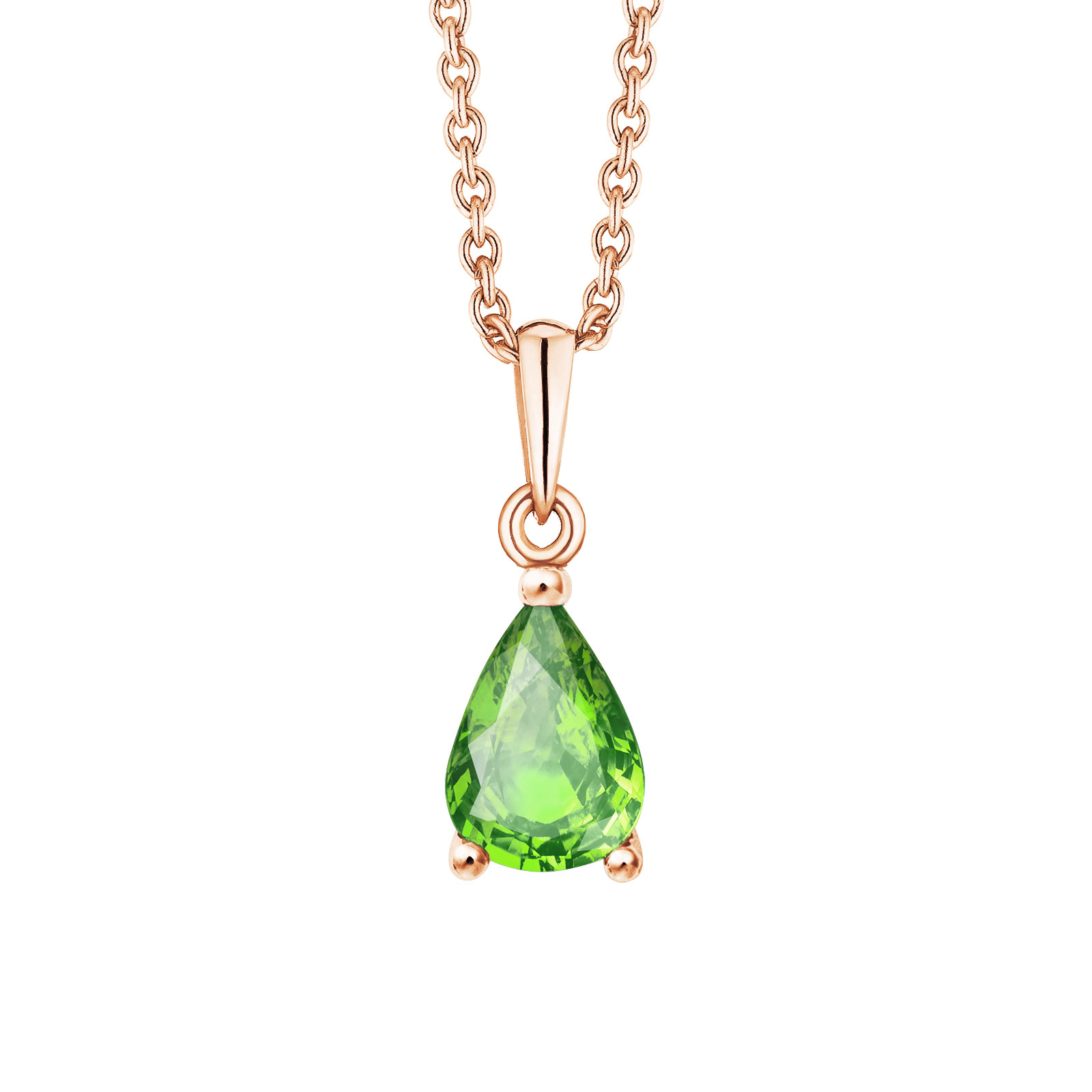 Pendentif Or rose Tsavorite Goutte 1