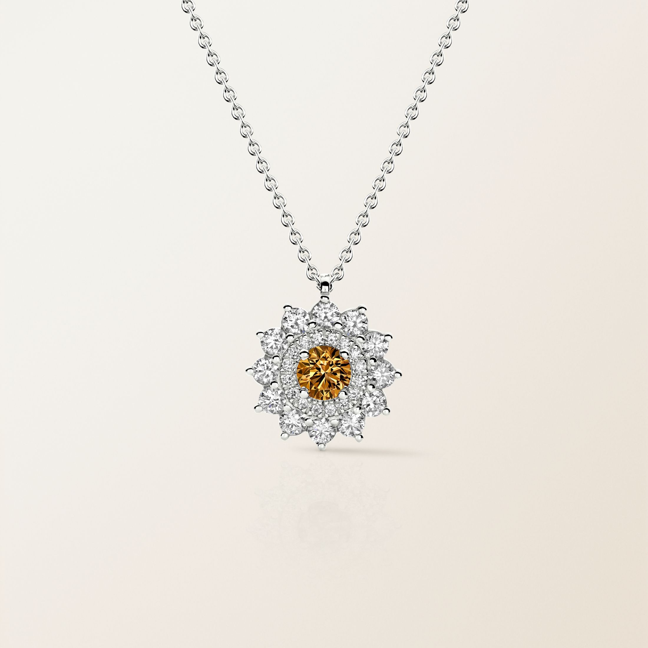 ホワイトゴールド, コニャック ダイヤモンド