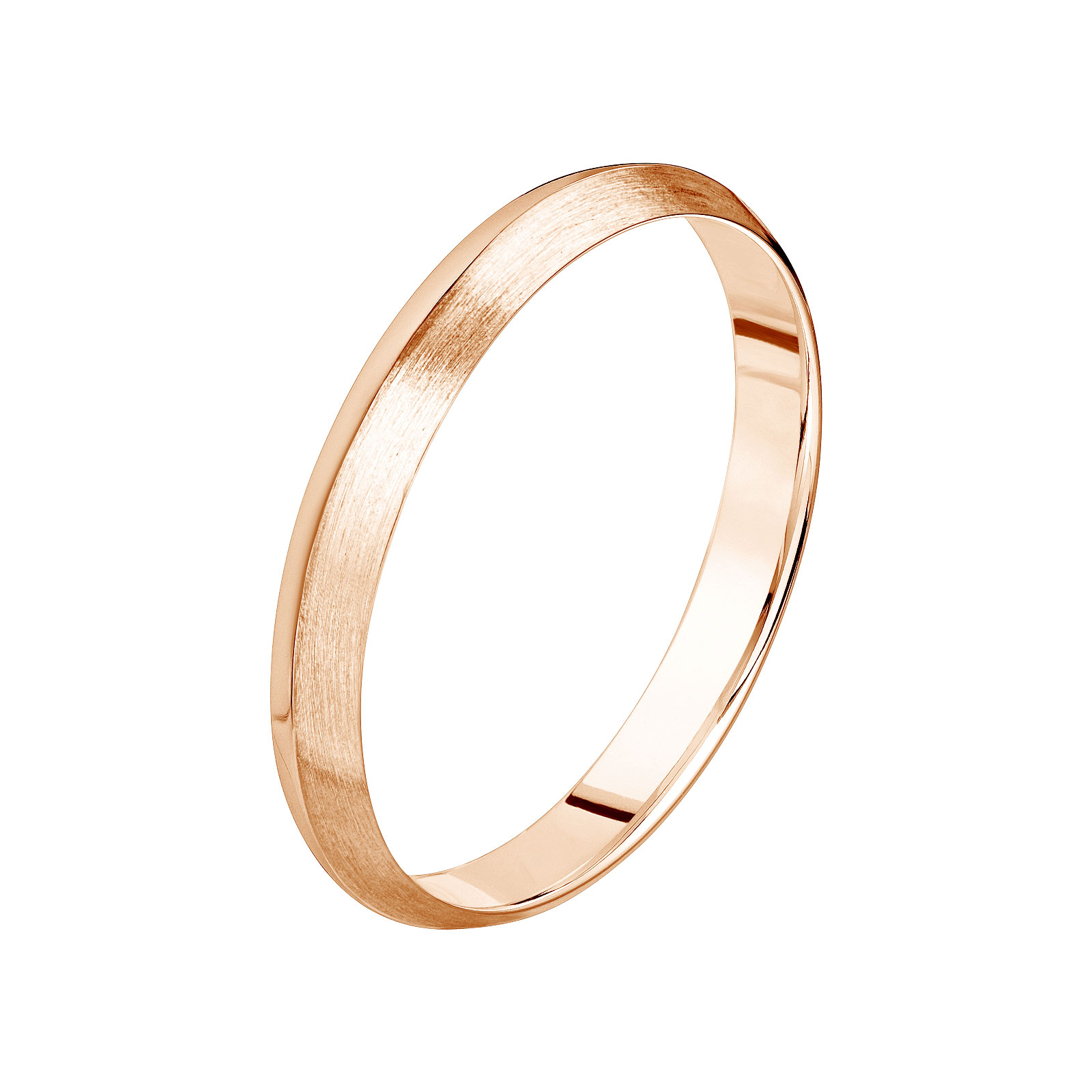 Alliance Or rose Thésée Love Brossée 3 mm 1