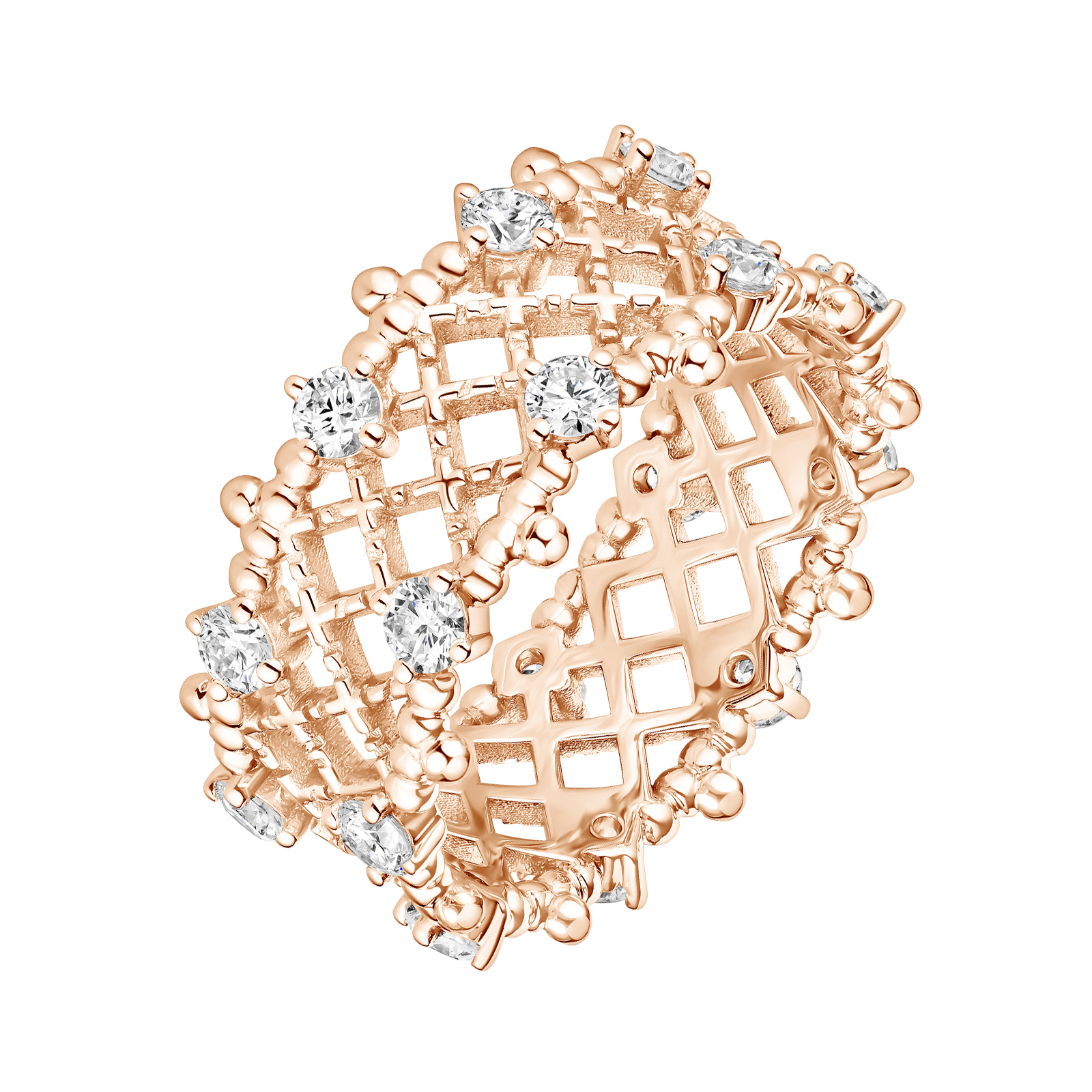 Bague Or rose Diamant RétroMilano Prima S 1