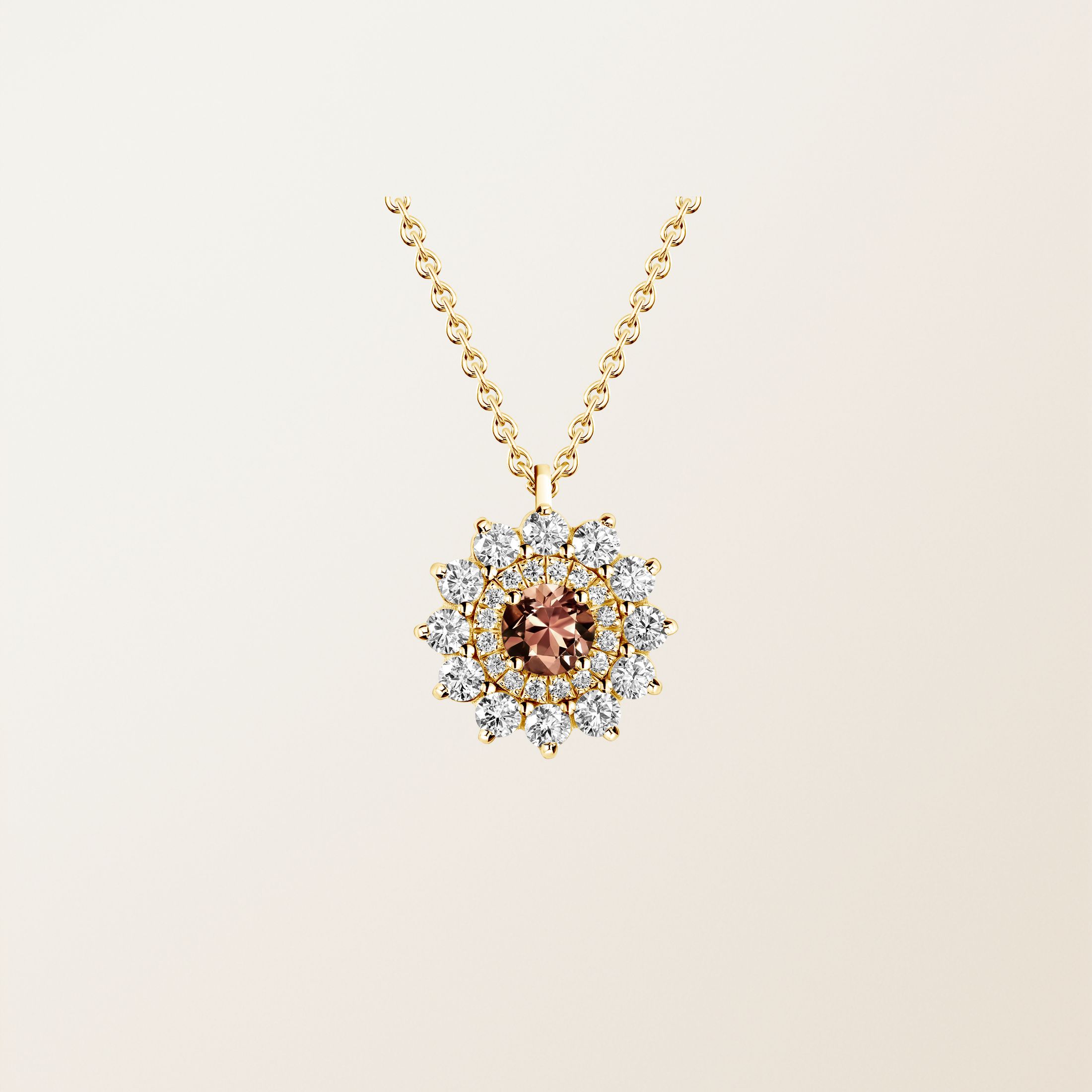 Or jaune, Saphir Pêche