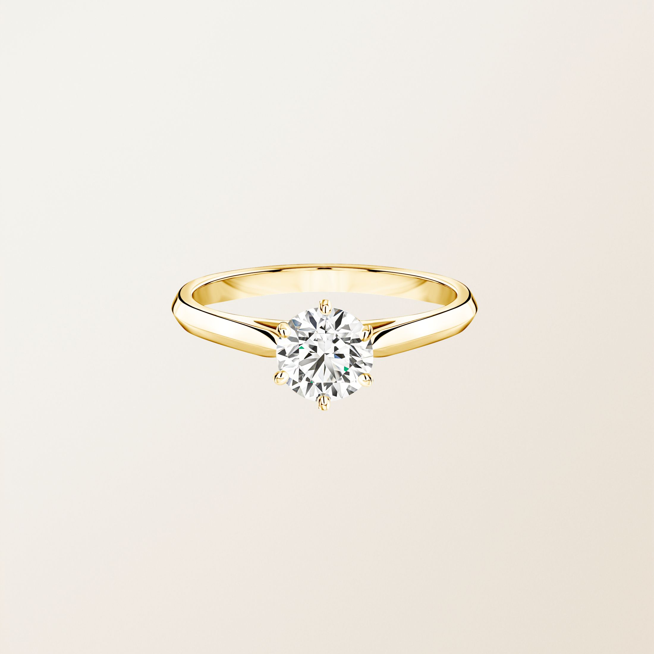 Bague Or jaune 18 cts Diamant Lady 0,7 ct