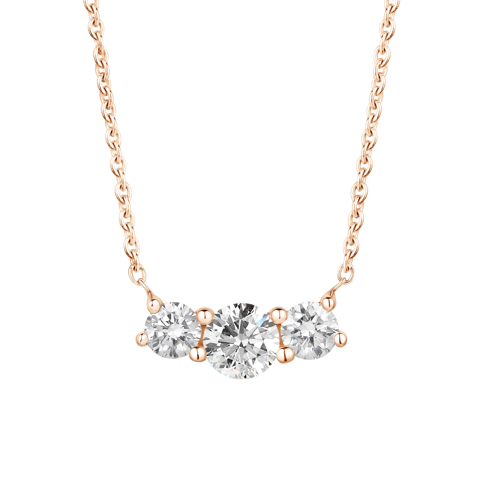 Lady Duo Rose Gold Diamond Pendant