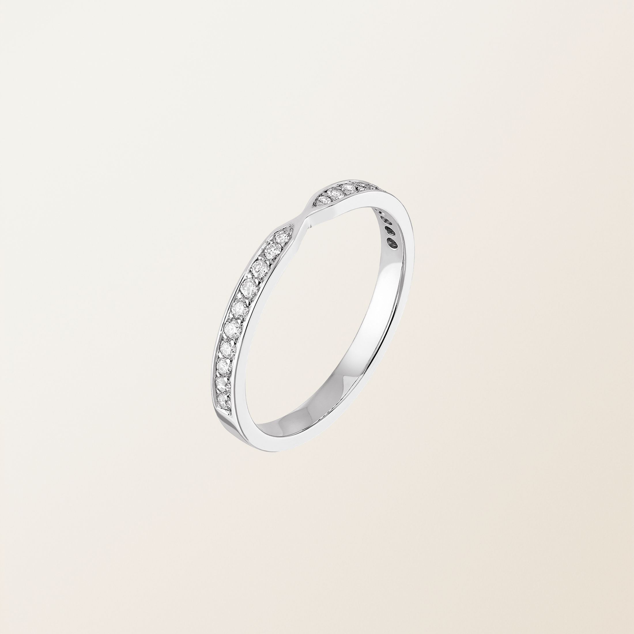 18K Weißgold Diamant Lady Jonc Pavée