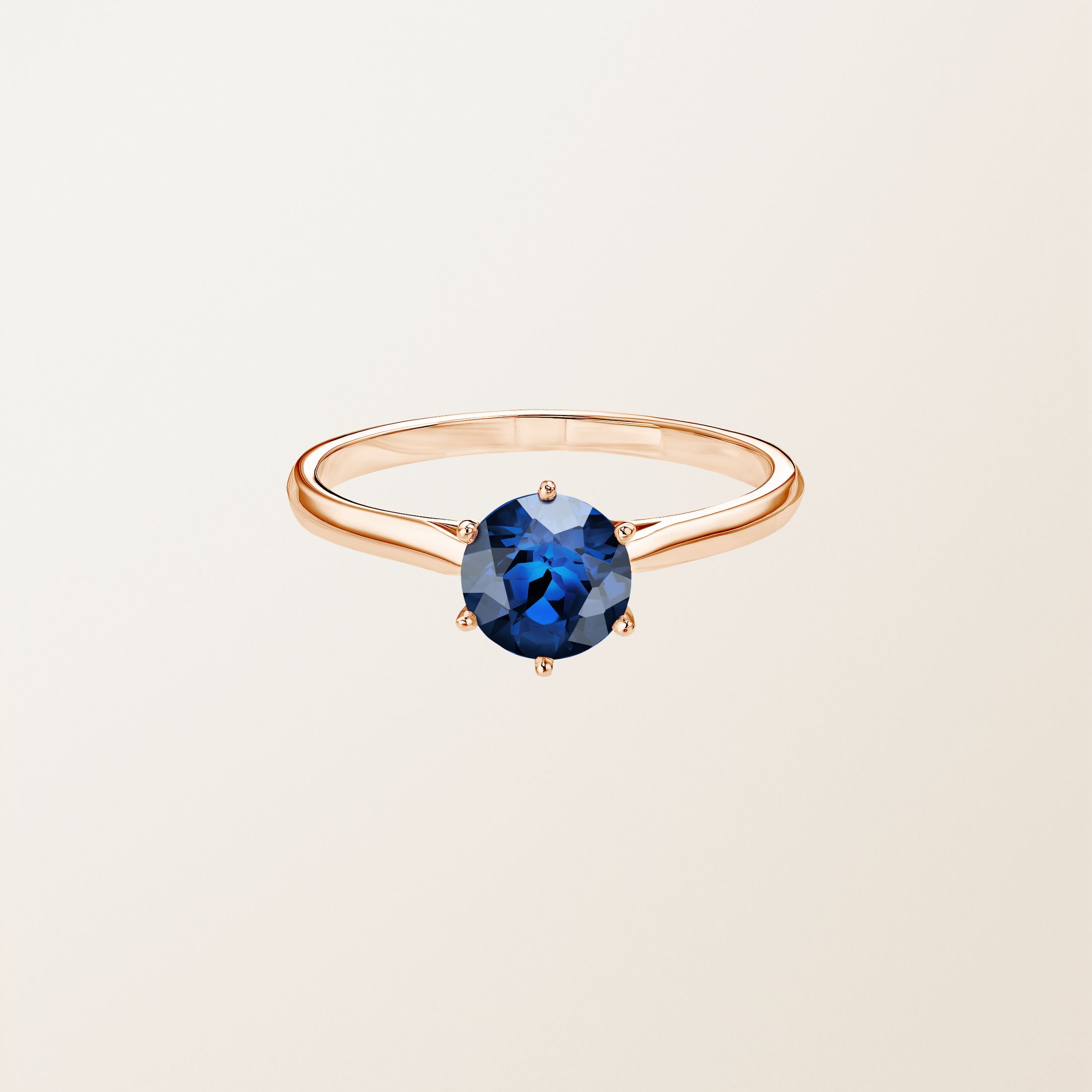 Bague Or rose 18 cts Saphir Lady