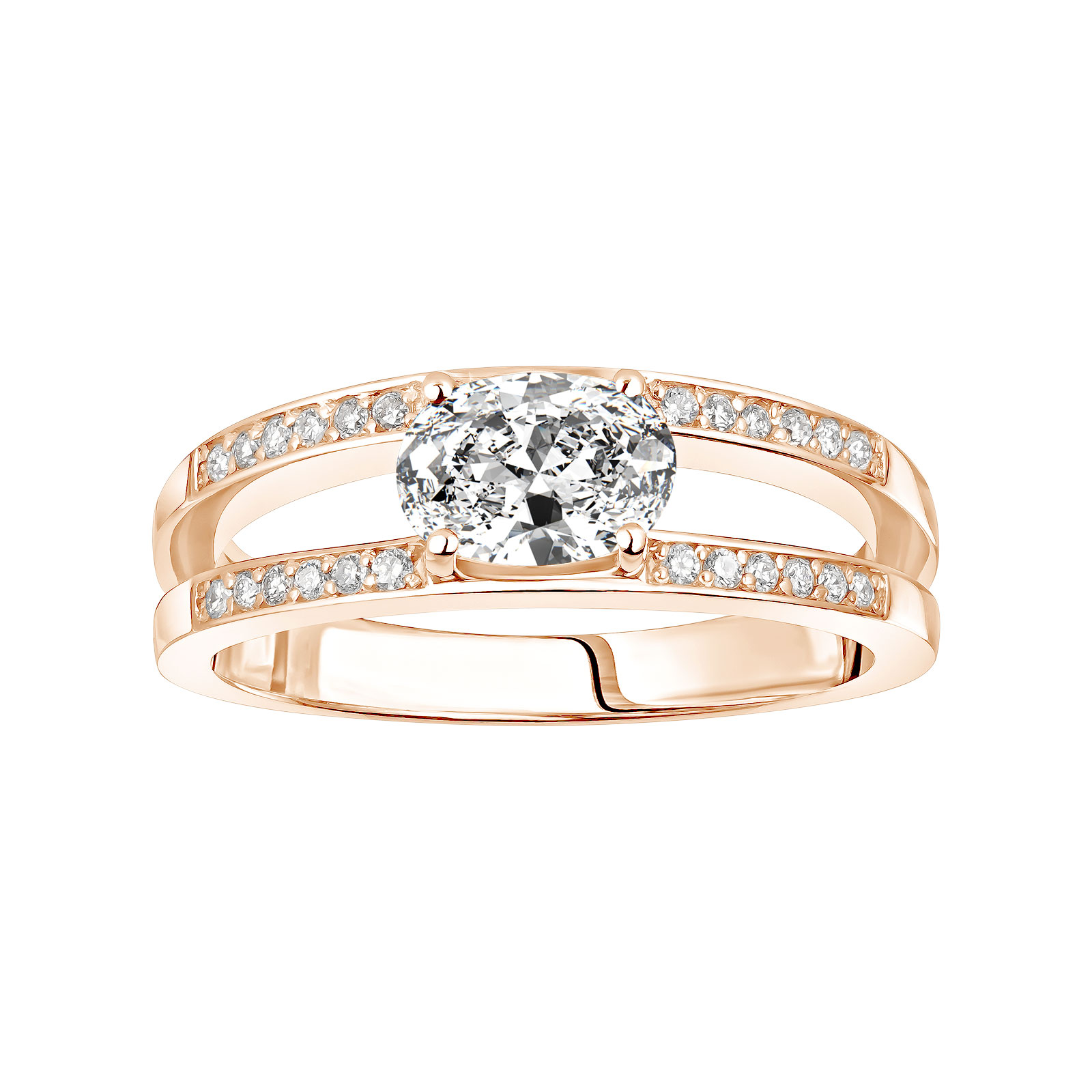 Bague Or rose Diamant Cassandra 1