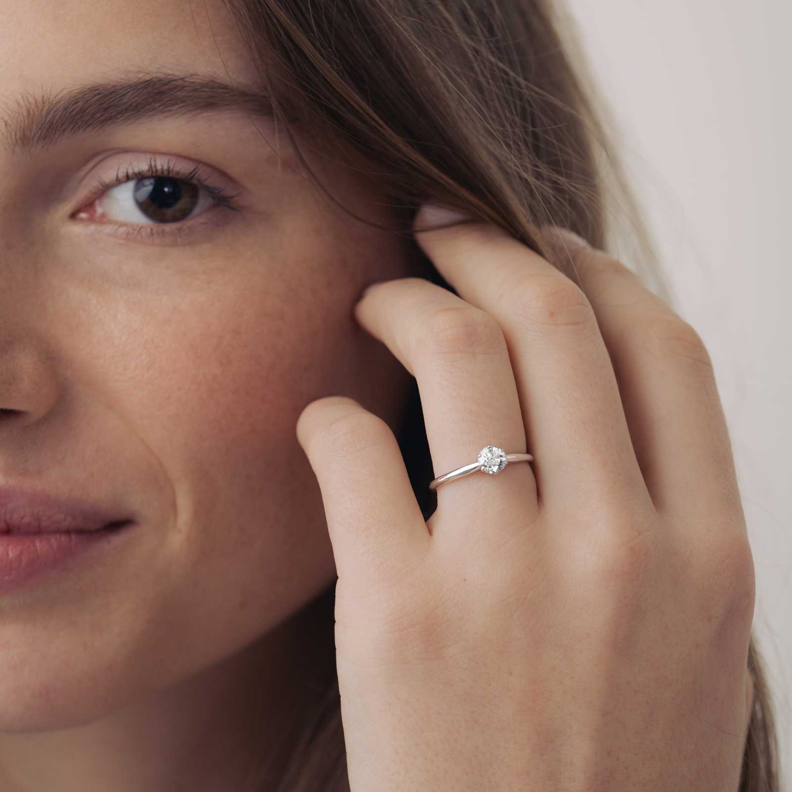 リング ホワイトゴールド アクアマリン Little Lady 5