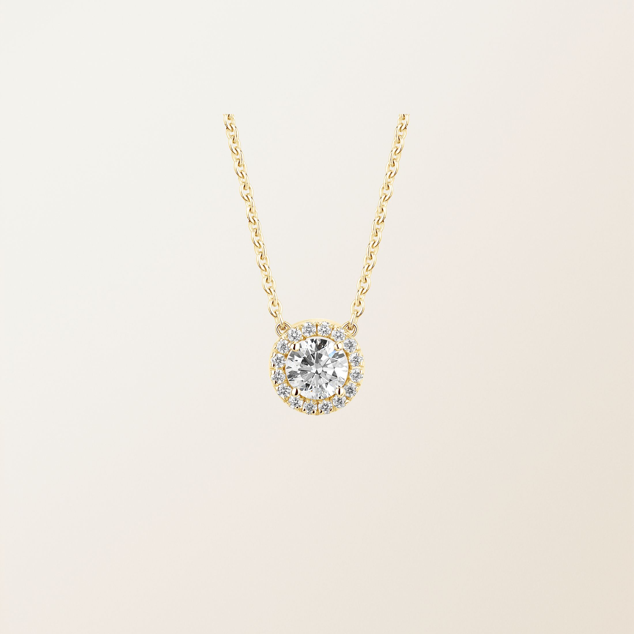 Pendentif Or jaune 18 cts Diamant Rétromantique S