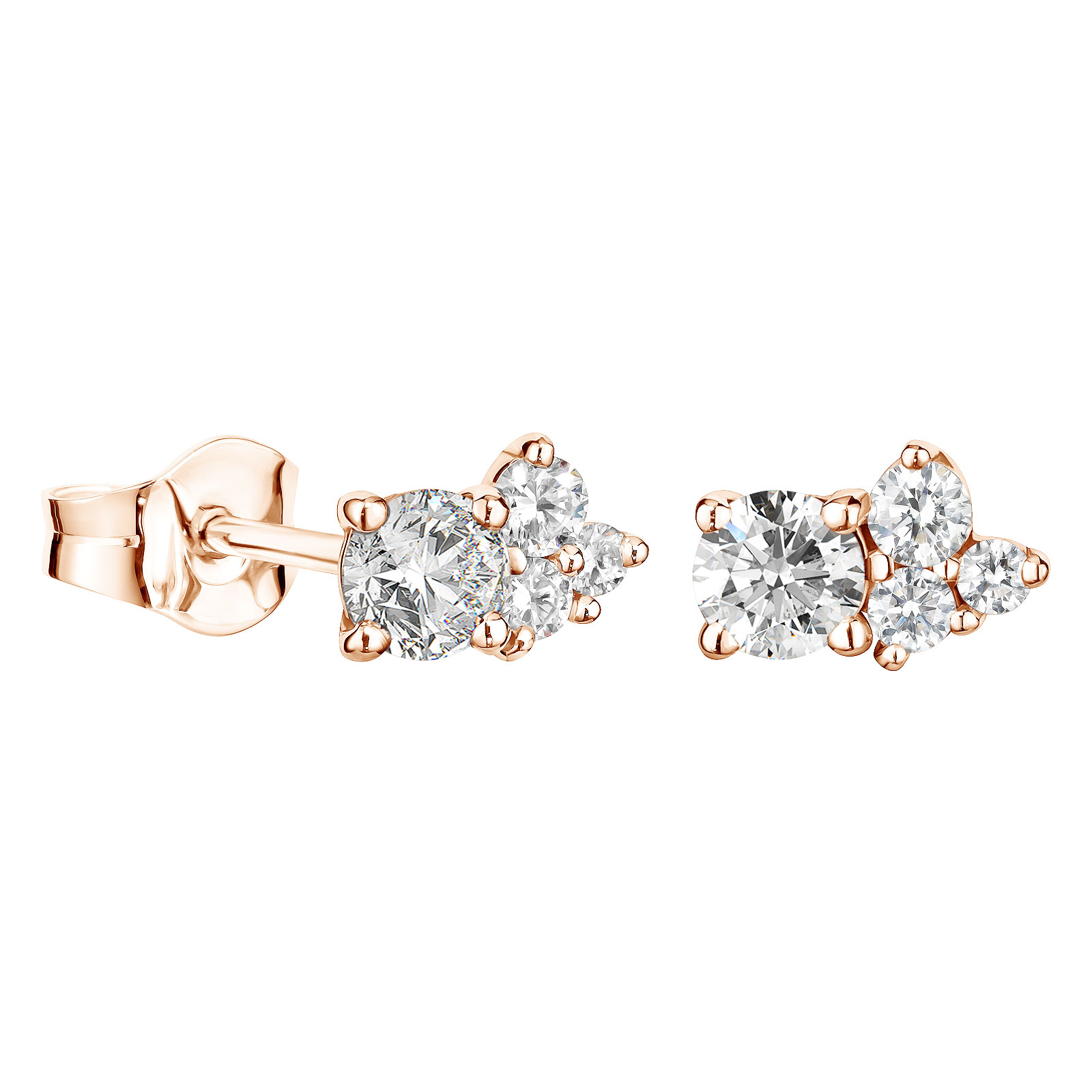 Boucles d'oreilles Or rose Diamant Baby EverBloom 1