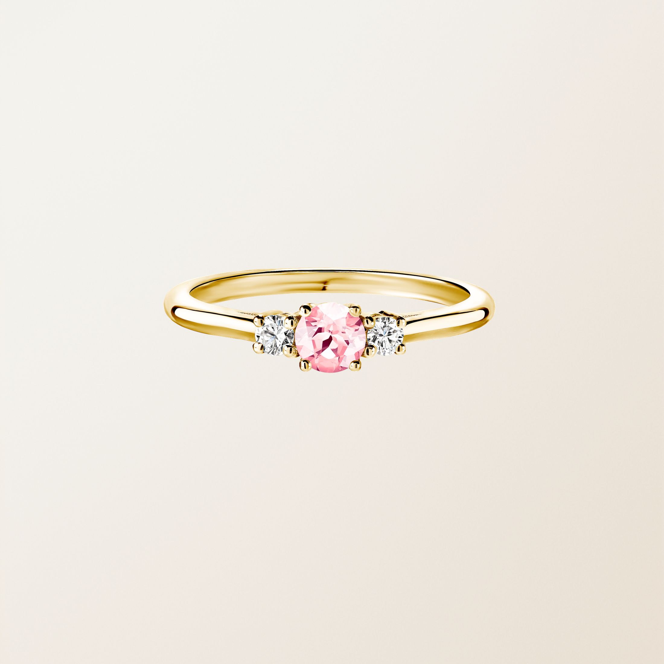 Bague Or jaune 18 cts Tourmaline Baby Lady Duo