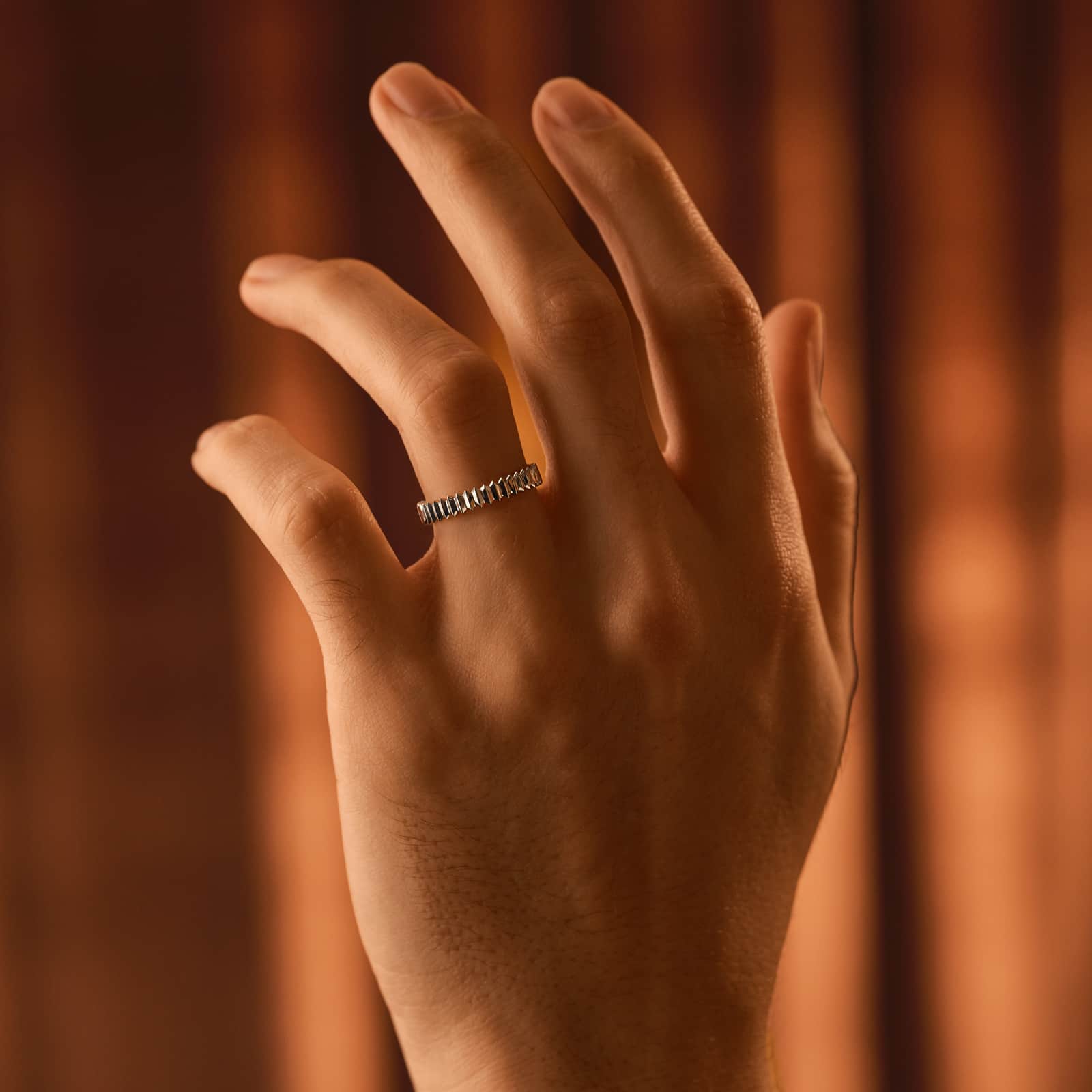 Bague Or blanc Entaille S 4