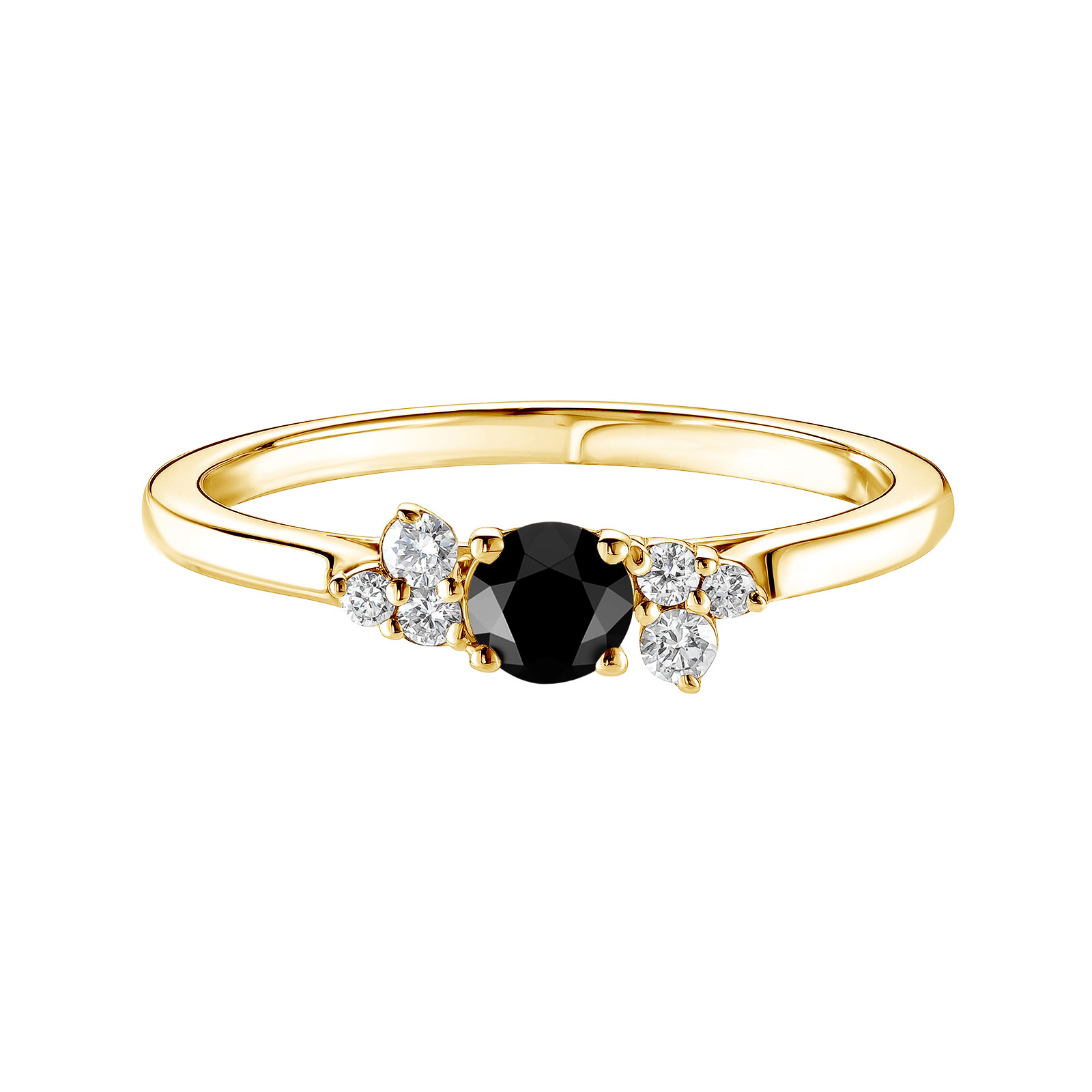 Bague Or jaune Spinelle noir et diamants Baby EverBloom 1