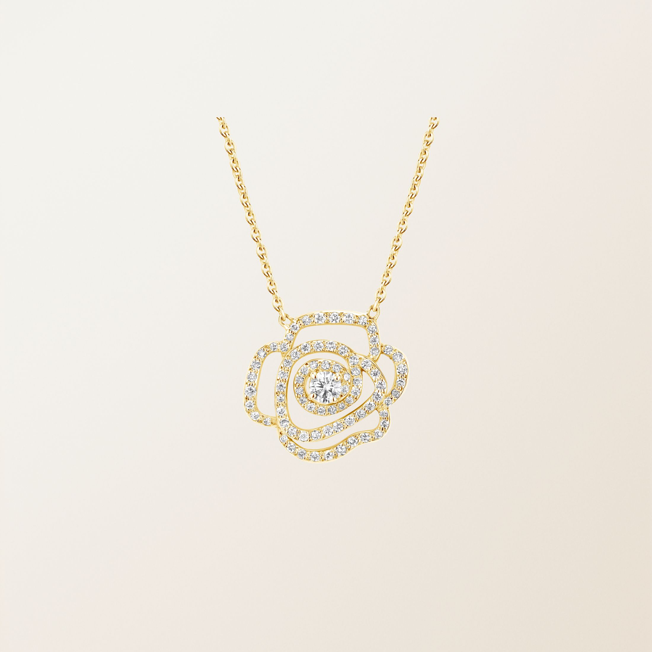 Pendentif Or jaune 18 cts Diamant PrimaRosa Alta