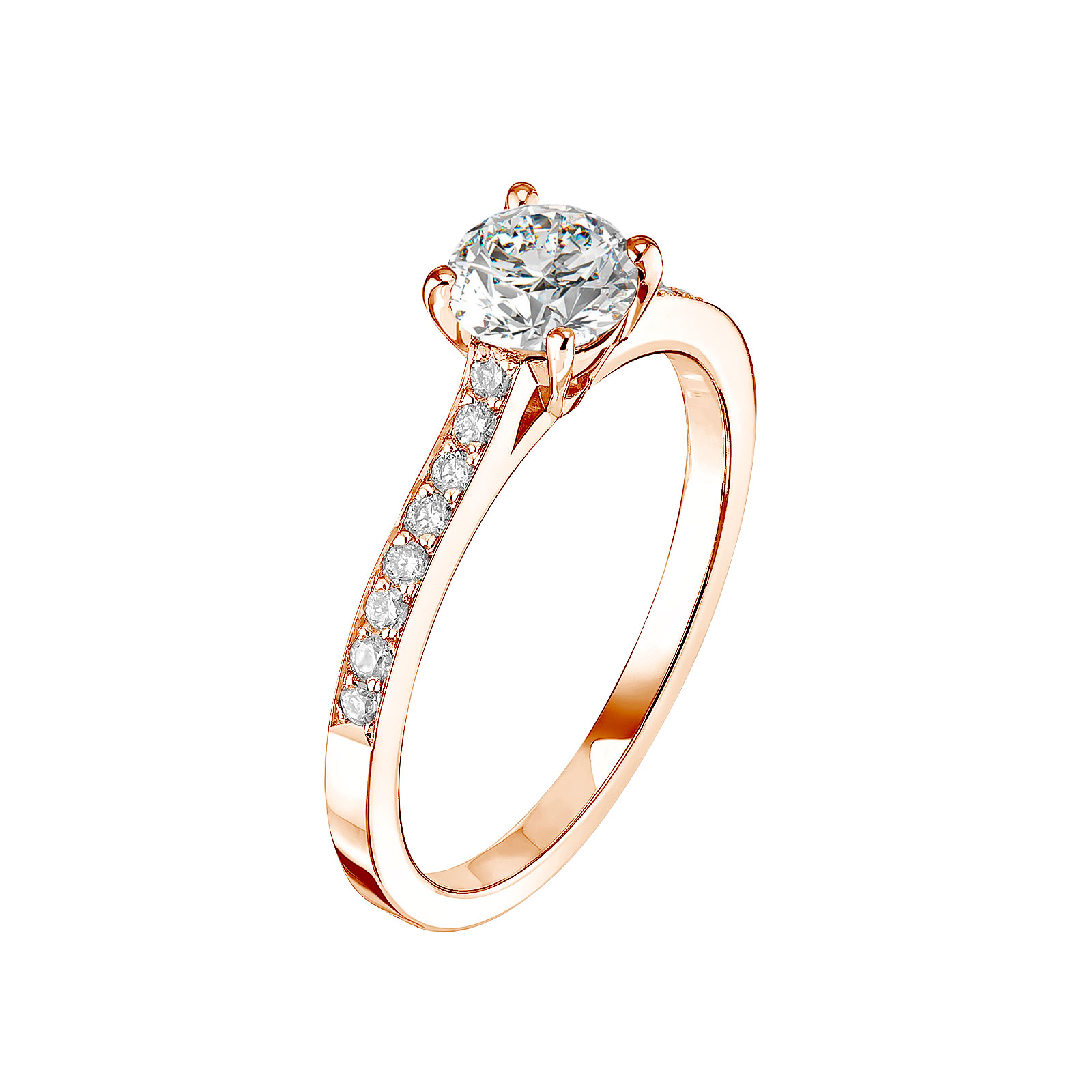 Bague Or rose Diamant Lady Pavée 1