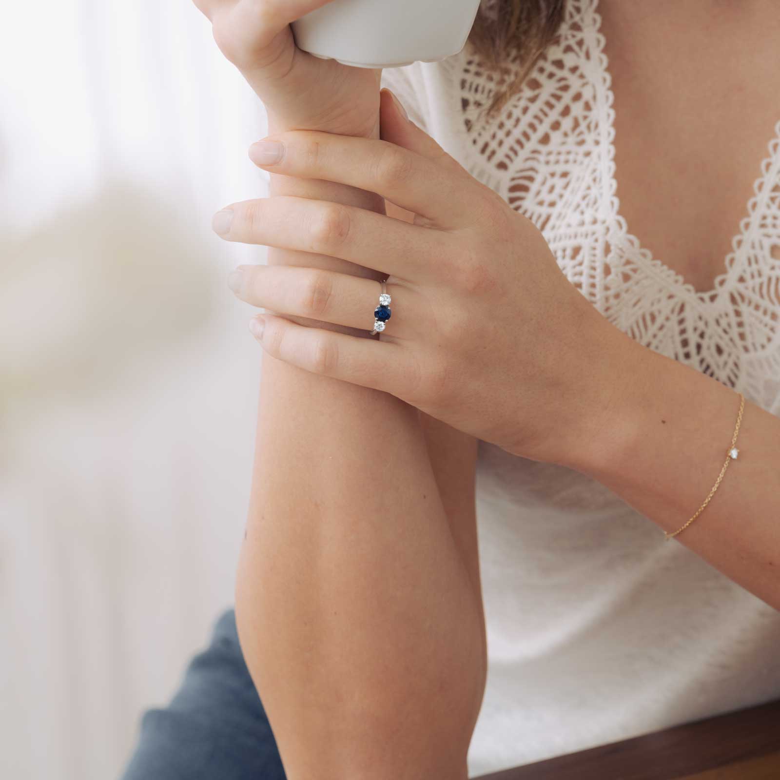 Ring White gold Tsavorite Lady Duo 5