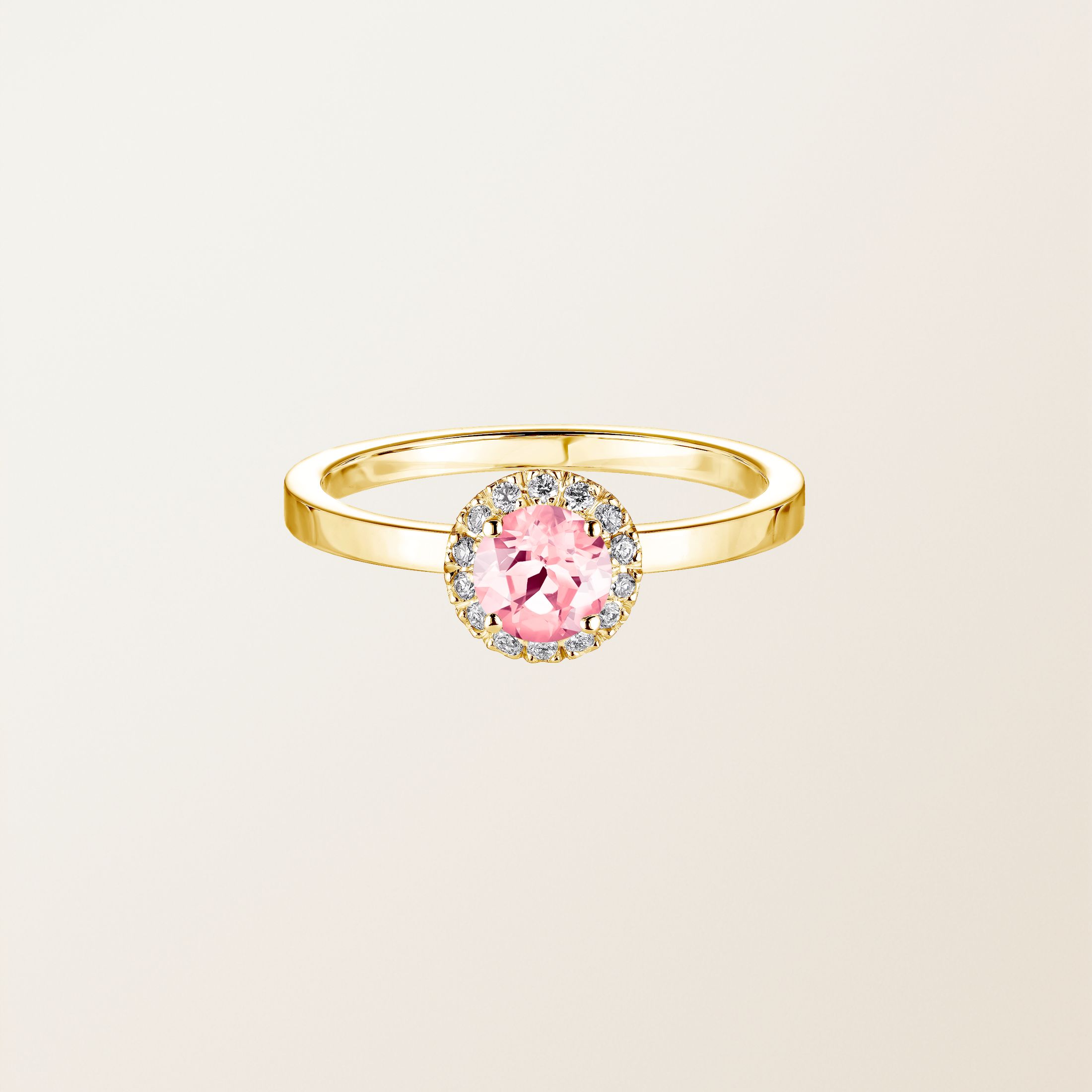 Bague Or jaune 18 cts Tourmaline Rétromantique M