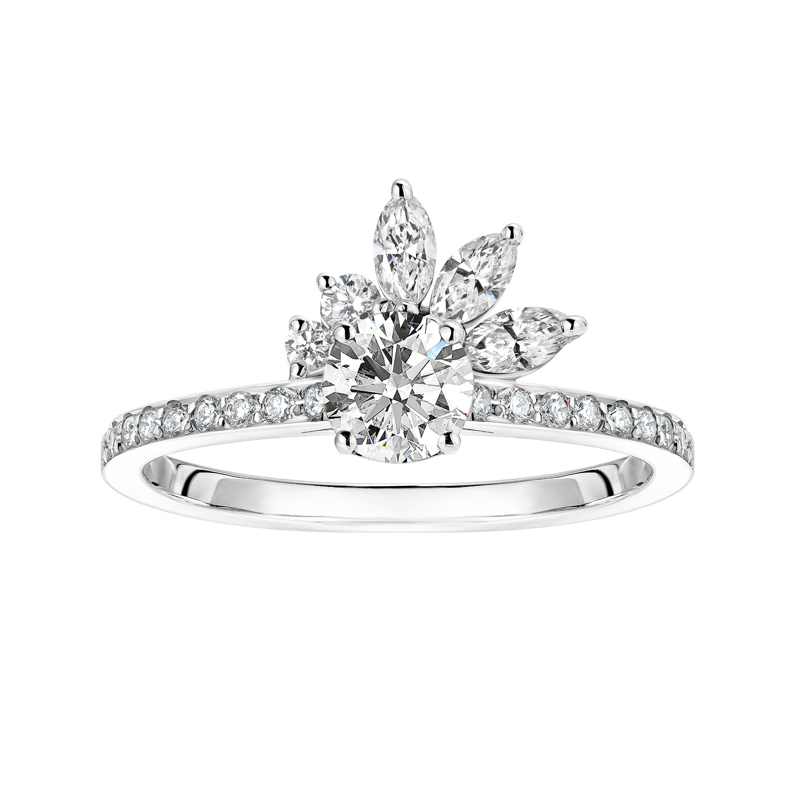 Bague Platine Diamant Little EverBloom Pavée 1