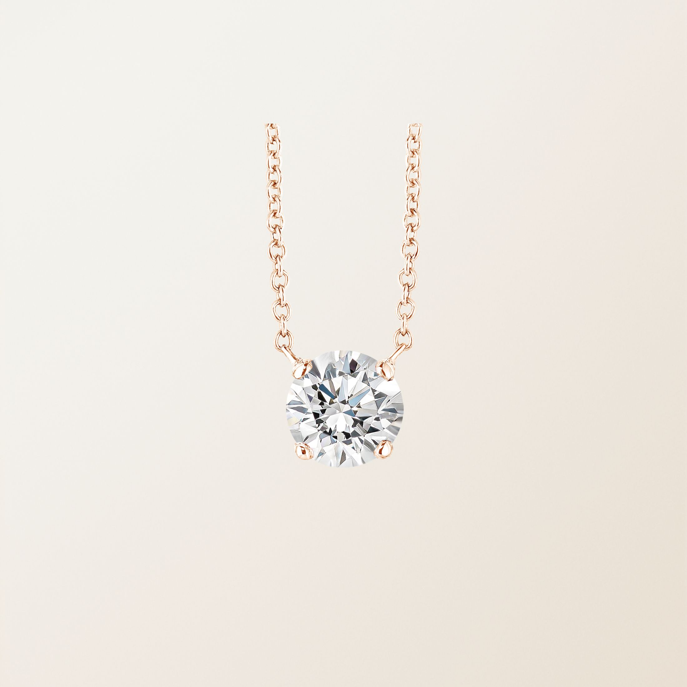 Pendentif Or rose 18 cts Diamant Lady XXL