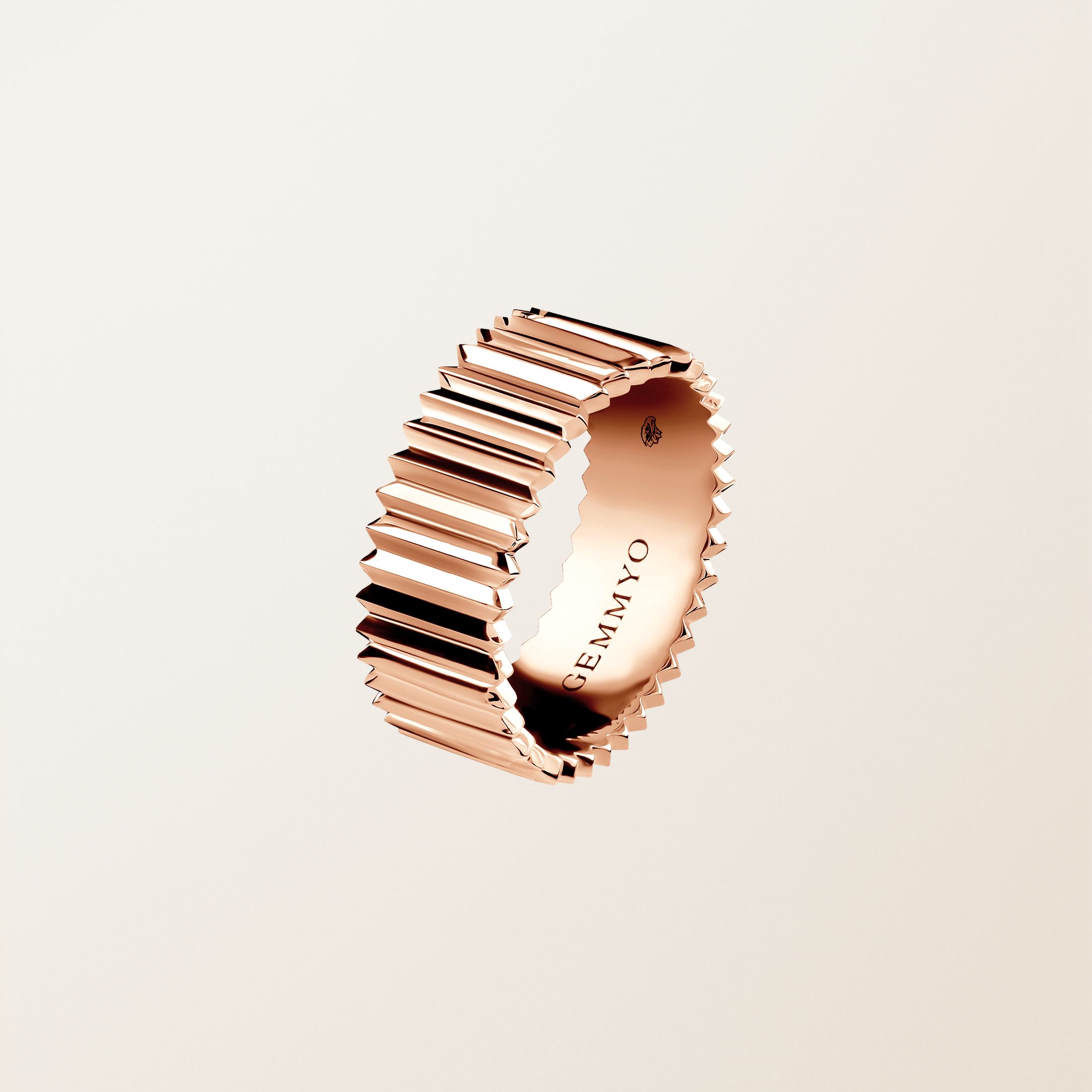 Bague Or rose 18 cts Entaille L
