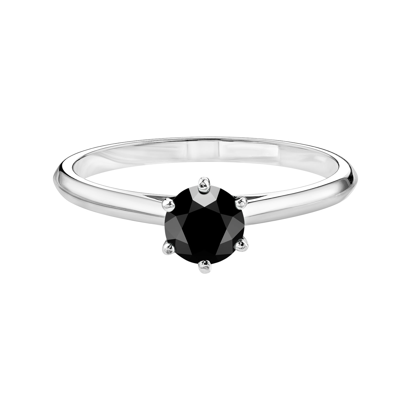 Bague Or blanc Spinelle noir Little Lady 1