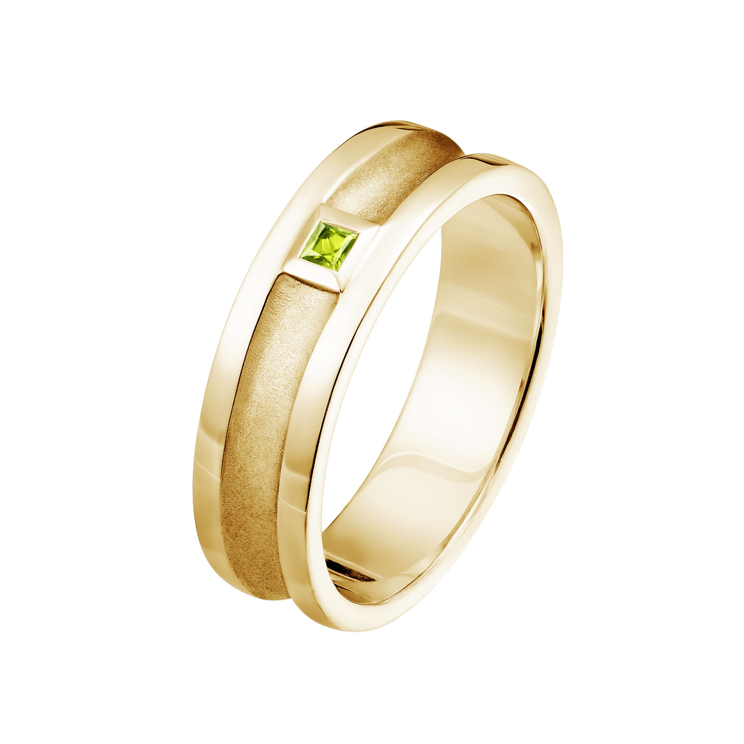 Bague Or jaune Péridot Minotaure 1