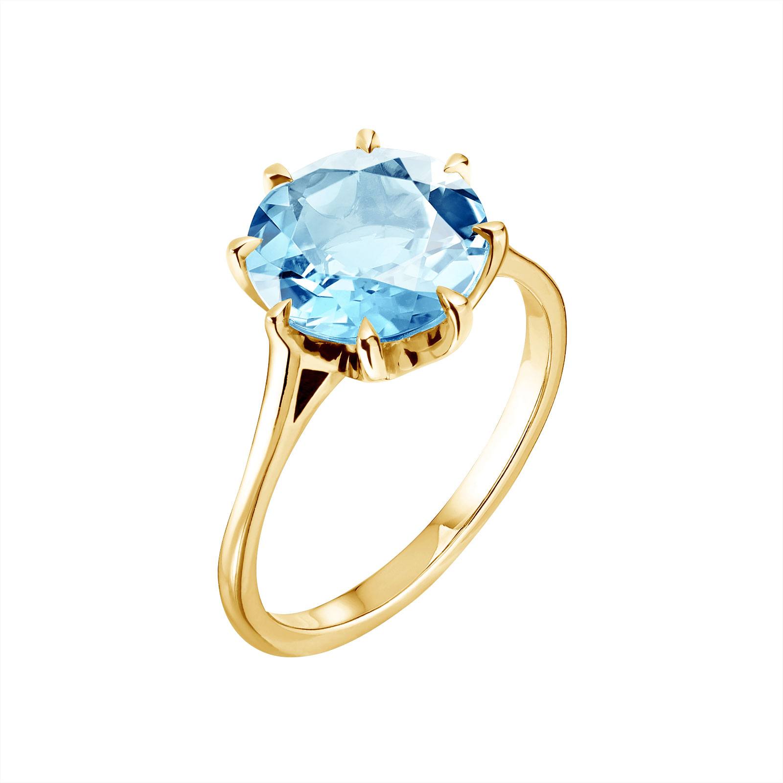 Bague Or jaune Topaze Céleste 1