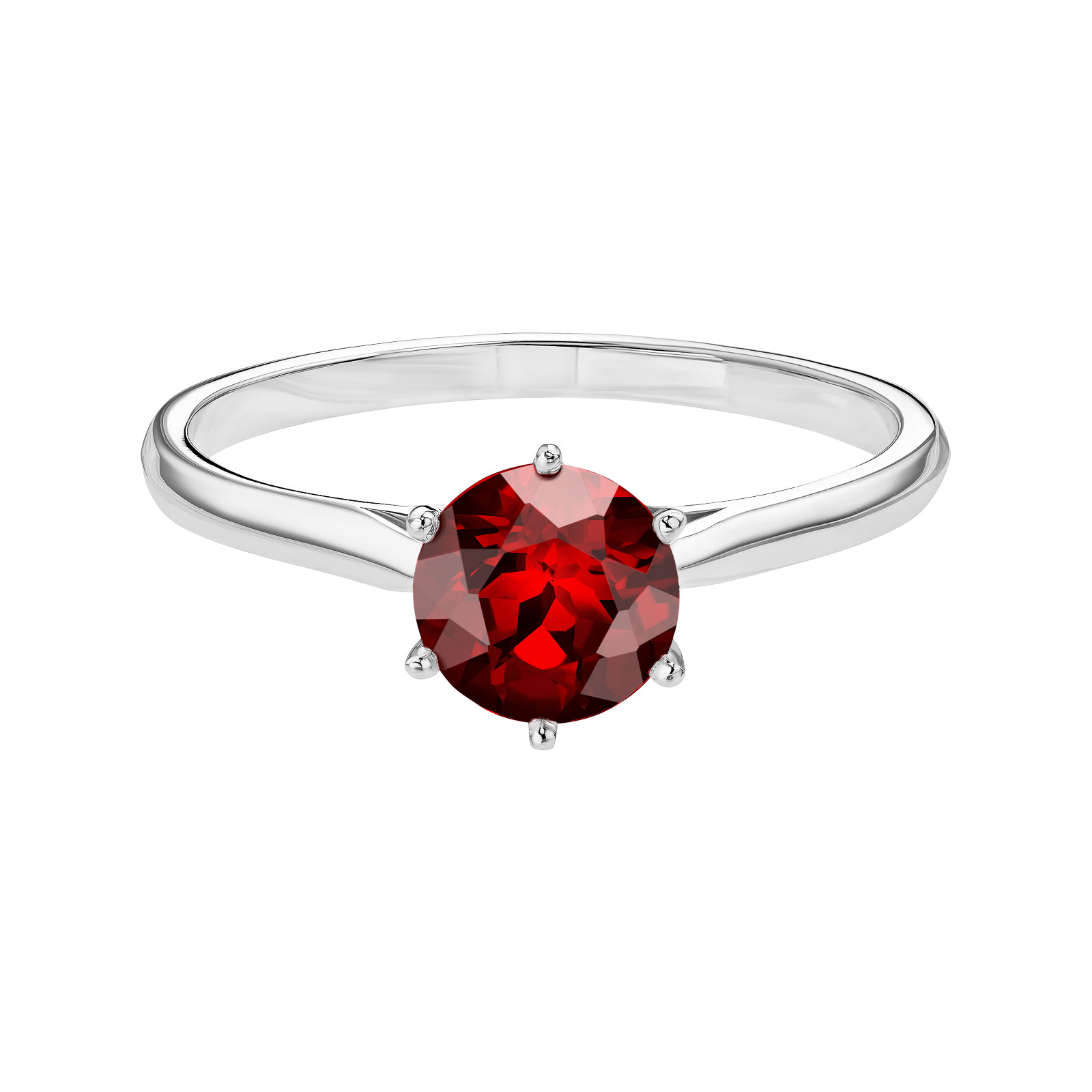 Bague Platine Grenat Lady 1