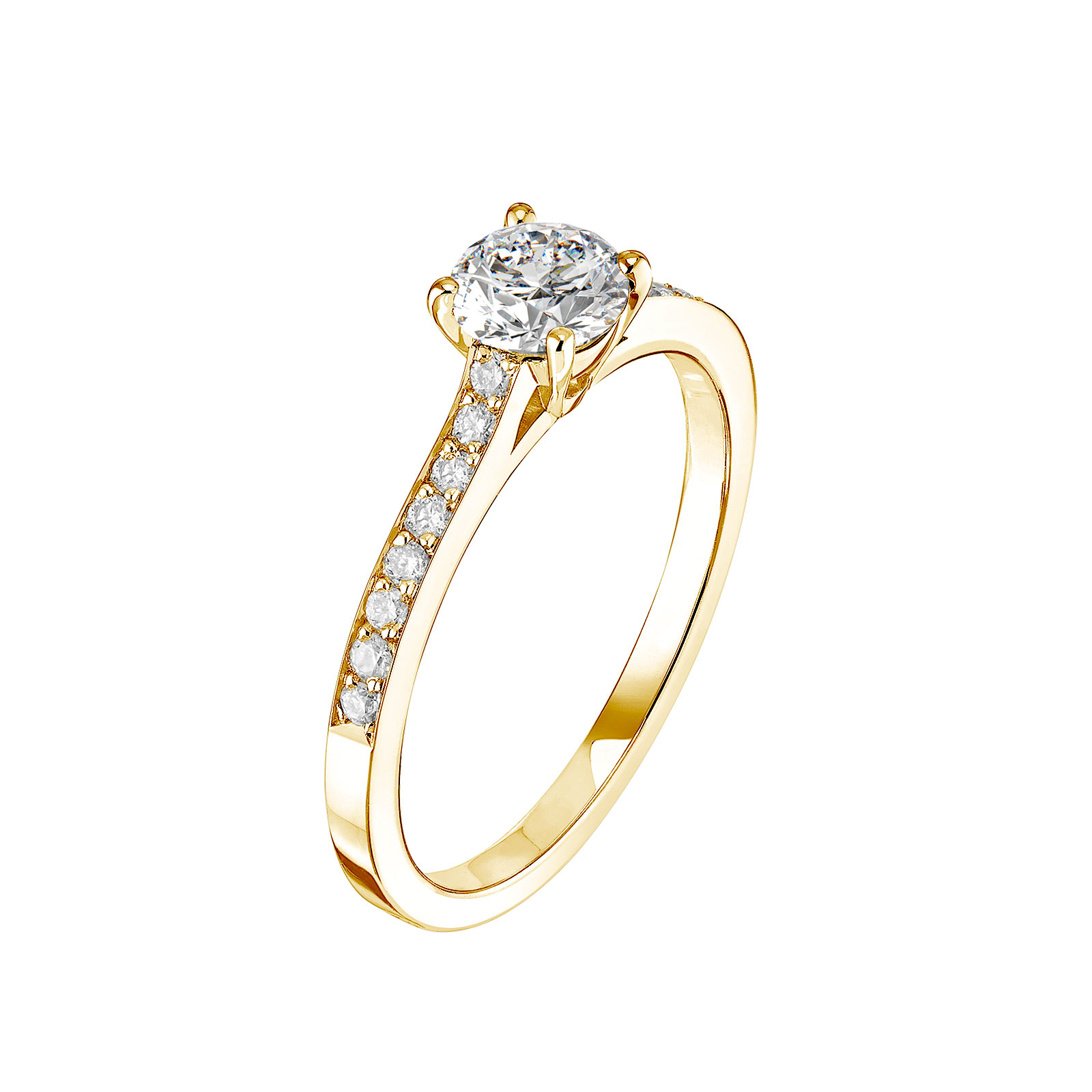 Bague Or jaune Diamant Little Lady Pavée 1