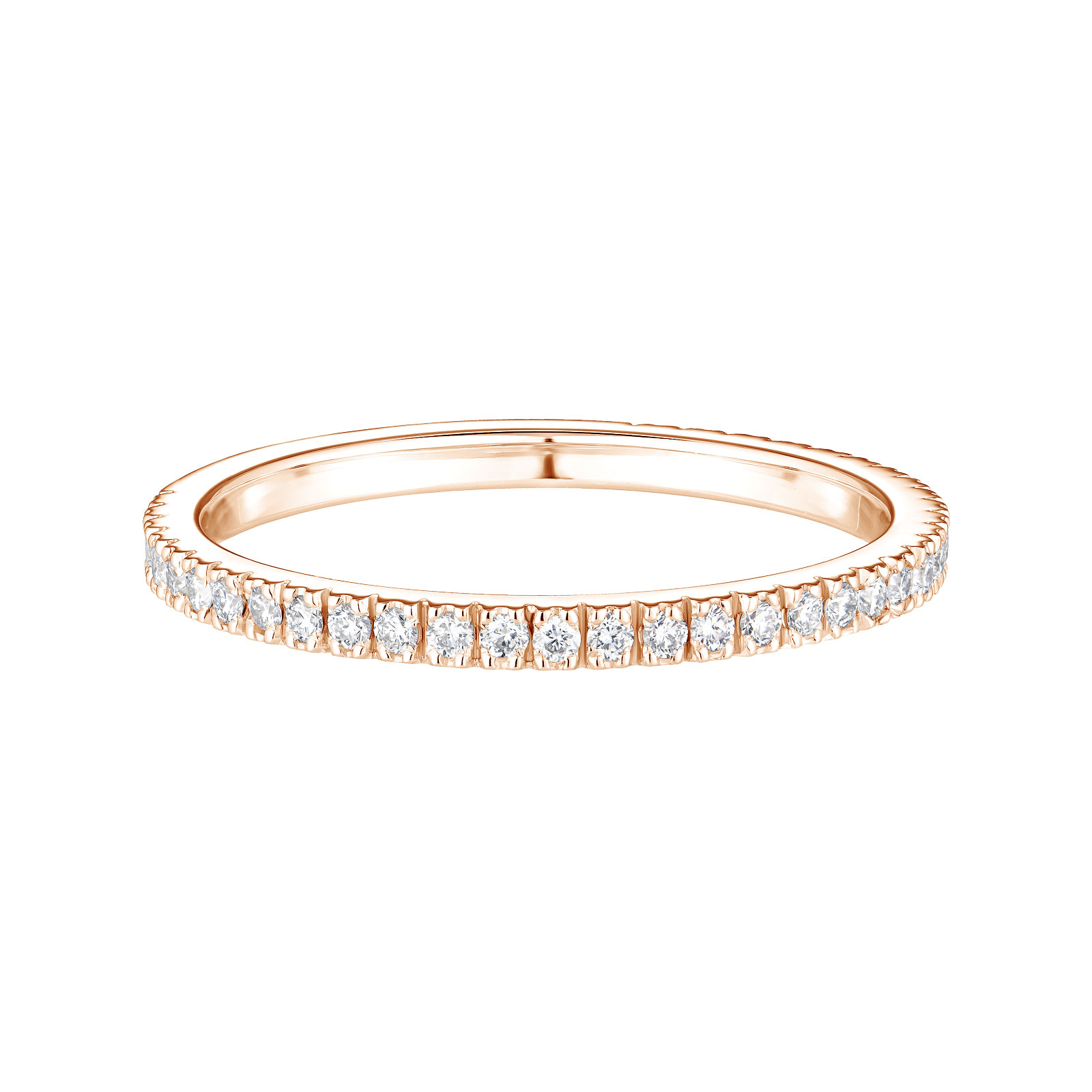 Alliance Or rose Diamant Rétromantique 1