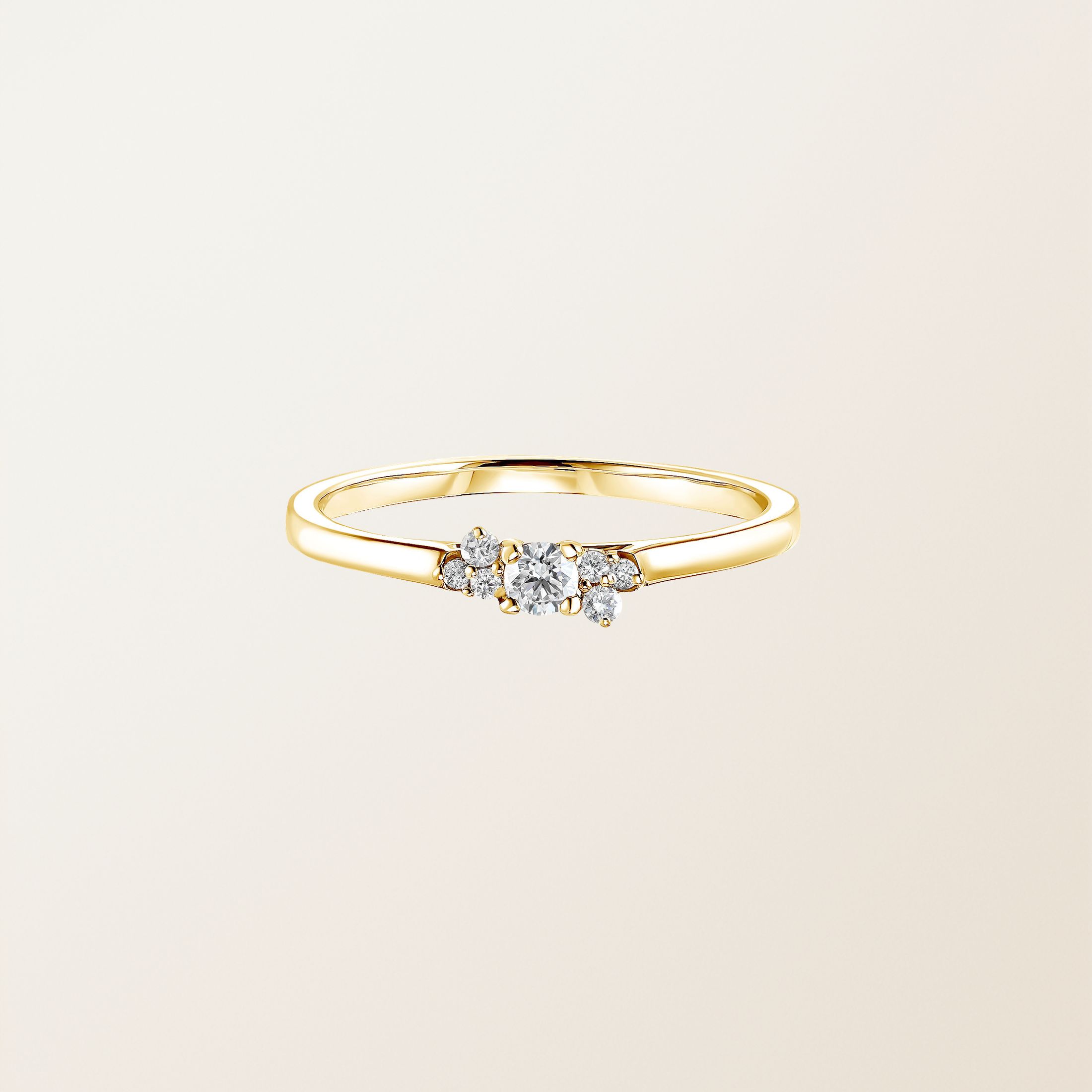 イエローゴールド, ダイヤモンド