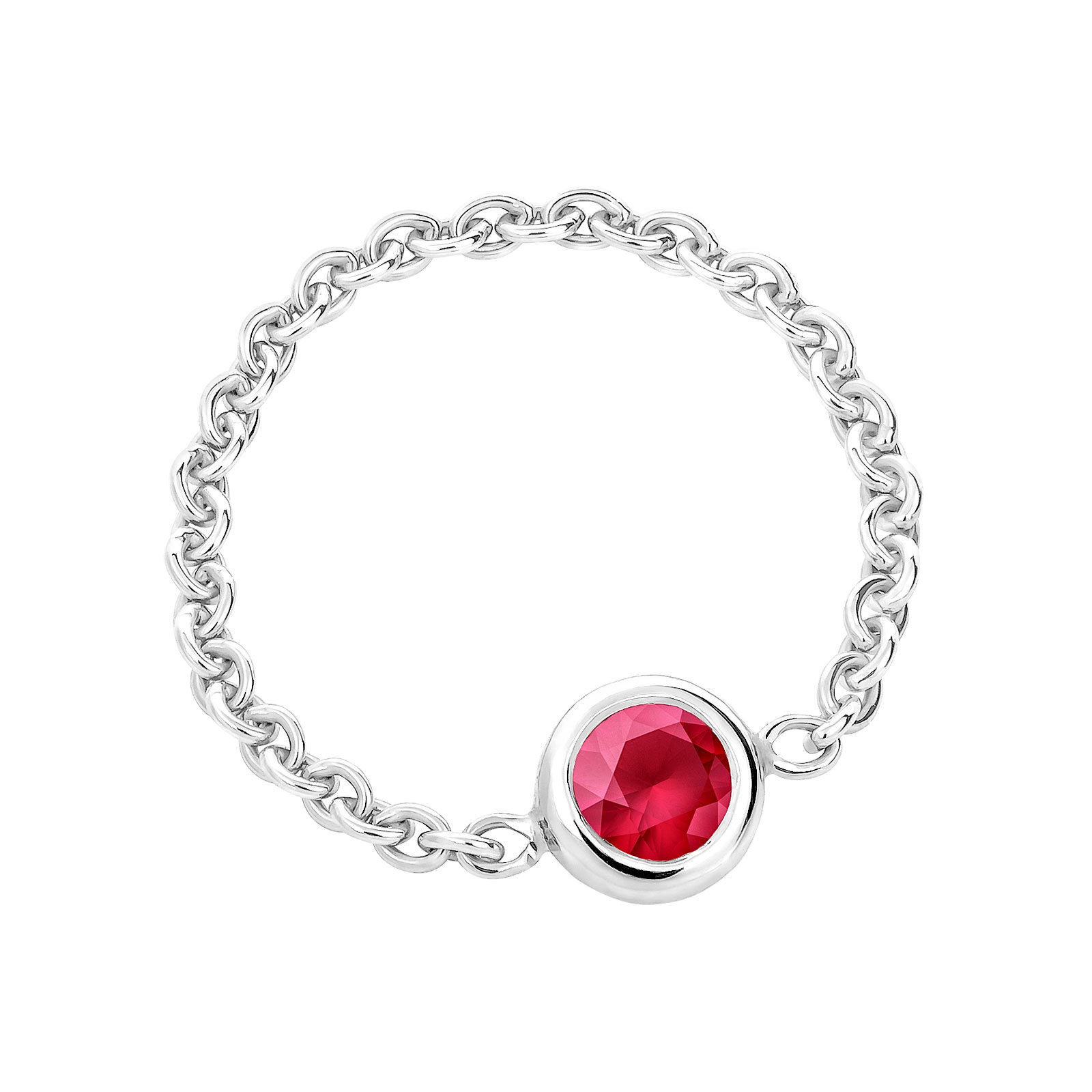 Bague Or blanc Rubis Gemmyorama Solo 1